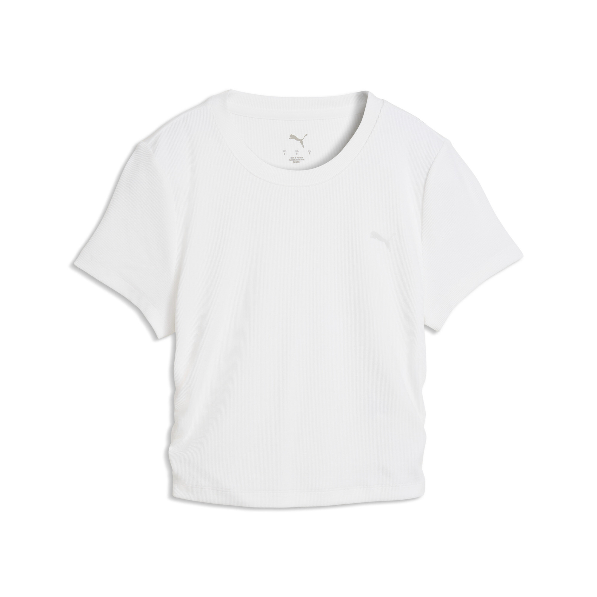 PUMA CLOUDSPUN geribd slim-fit trainings-T-shirt voor Dames, Wit, Maat S thumbnail 3