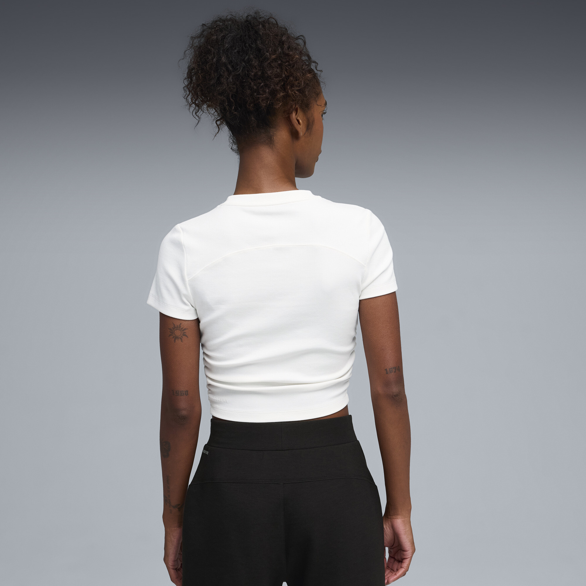 PUMA CLOUDSPUN geribd slim-fit trainings-T-shirt voor Dames, Wit, Maat S thumbnail 5