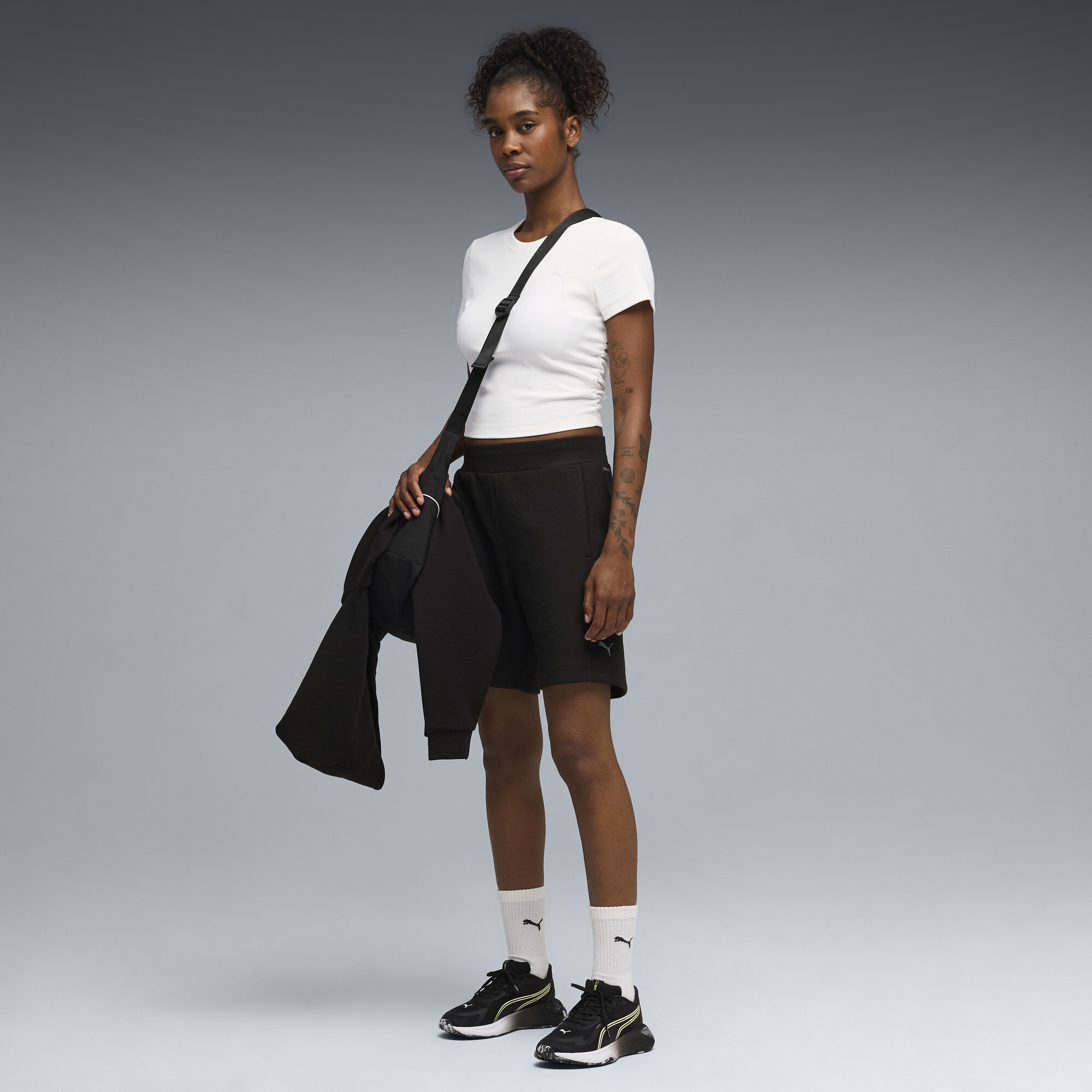 PUMA CLOUDSPUN geribd slim-fit trainings-T-shirt voor Dames, Wit, Maat S thumbnail 4