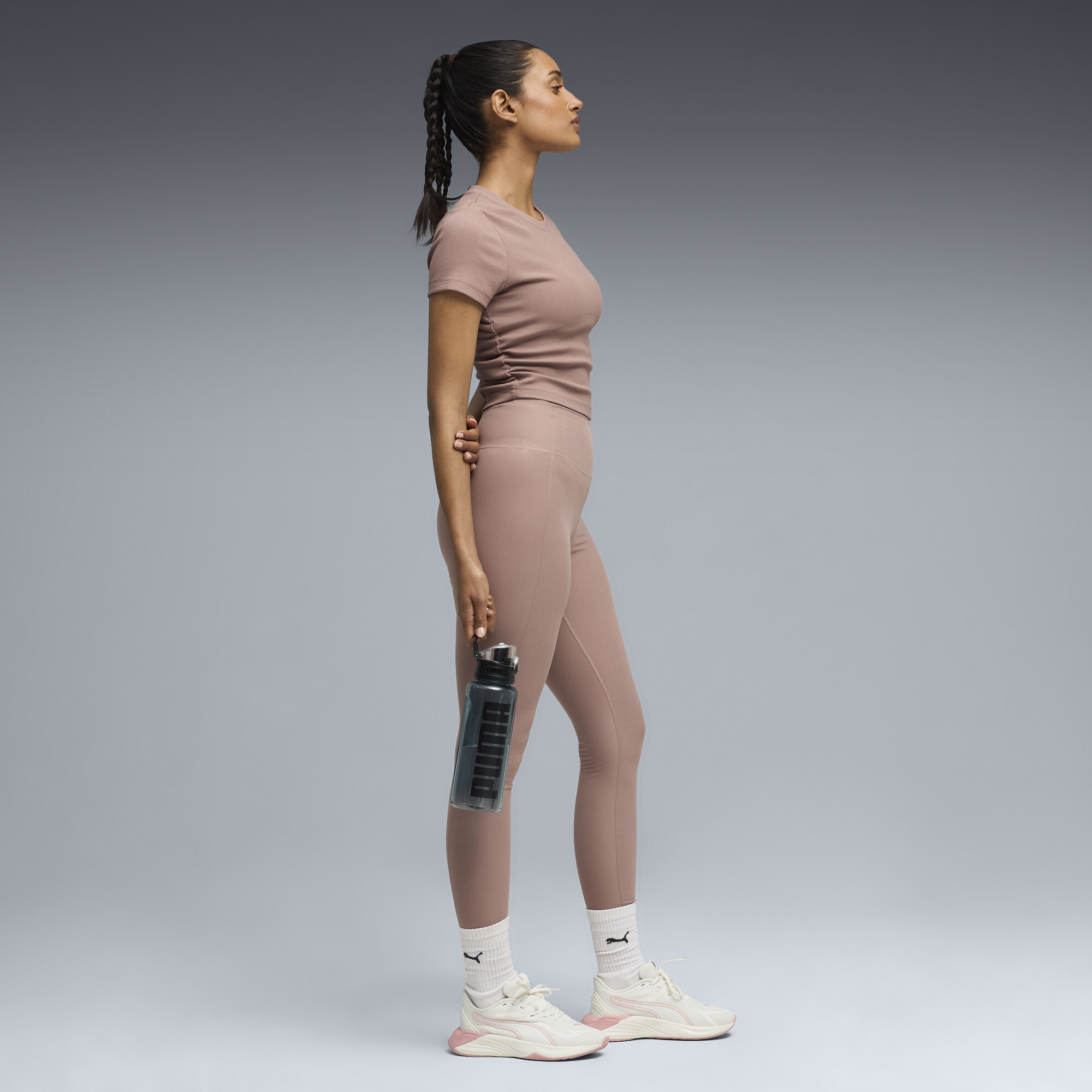 PUMA CLOUDSPUN geribd slim-fit trainings-T-shirt voor Dames, Maat XL thumbnail 4