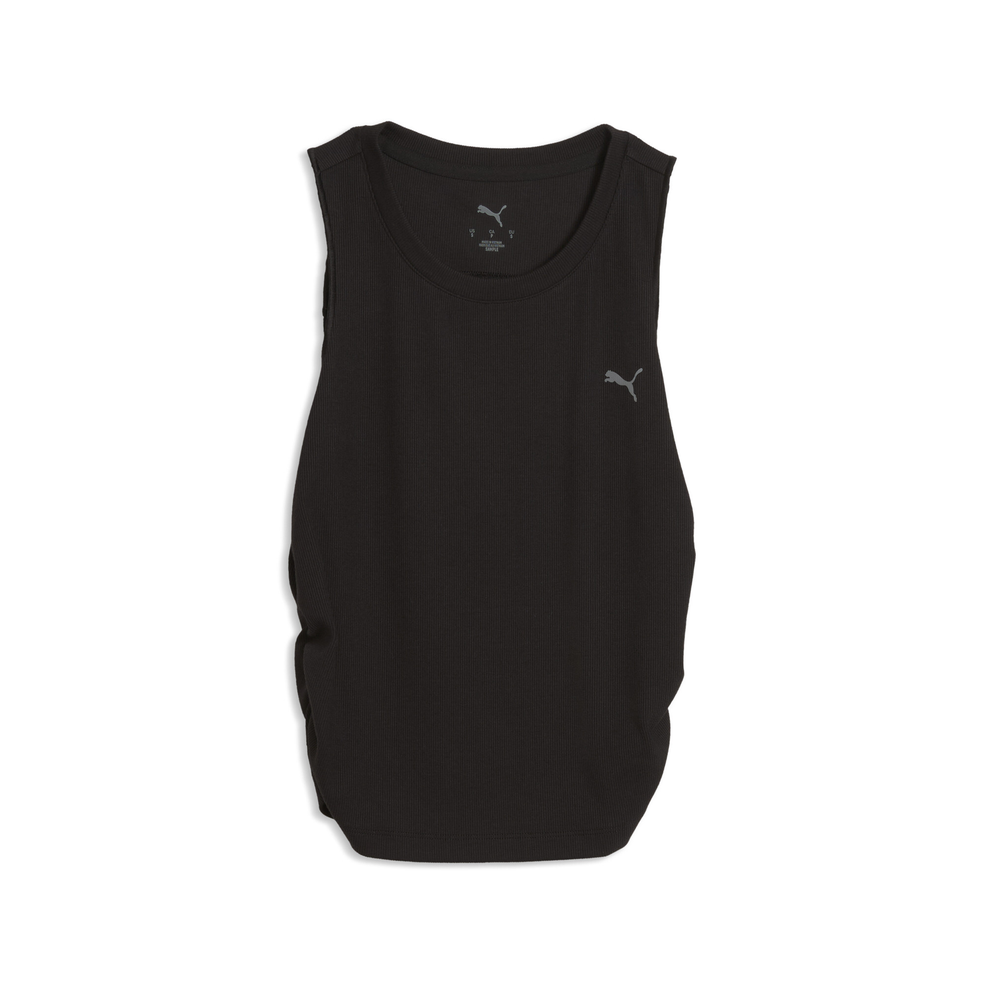 PUMA CLOUDSPUN geribde tanktop voor Dames, Zwart, Maat L thumbnail 3