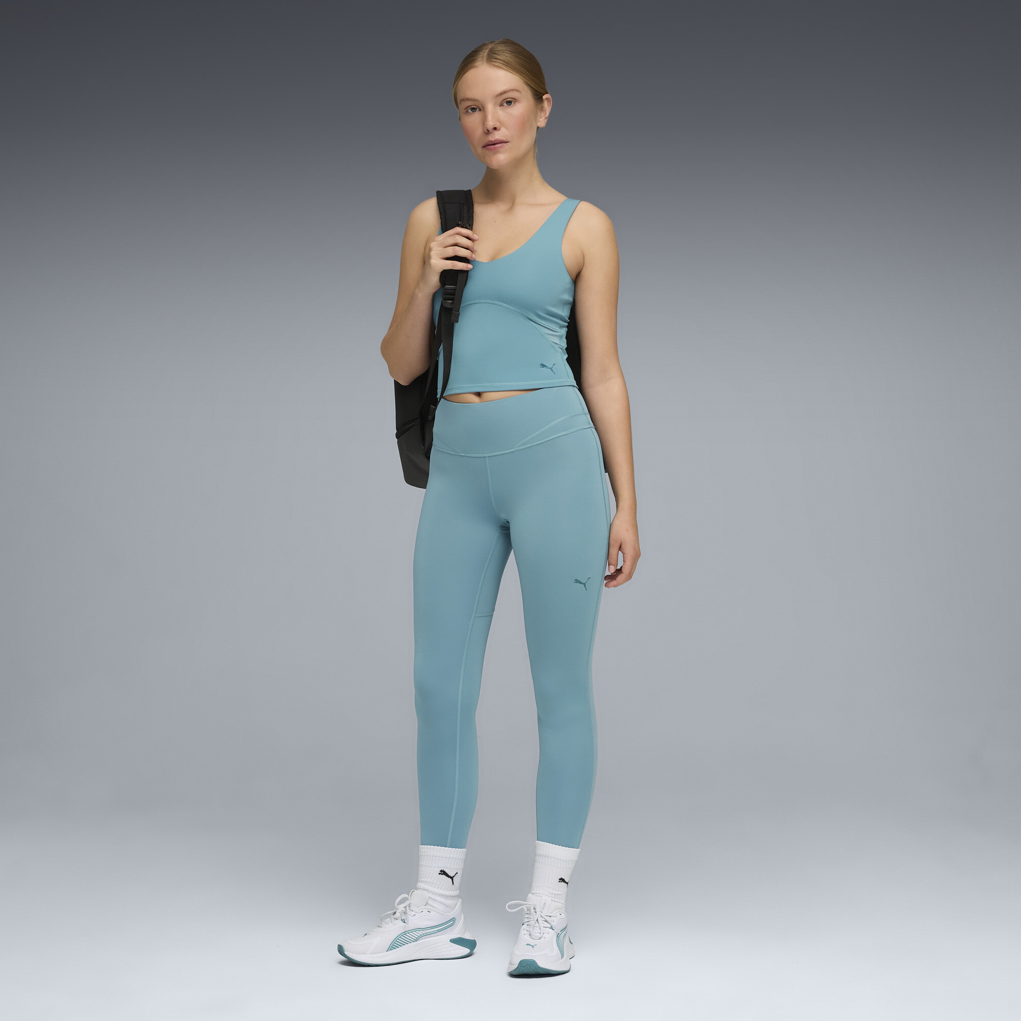 PUMA SHAPE trainingstanktop voor Dames, Blauw, Maat M thumbnail 4