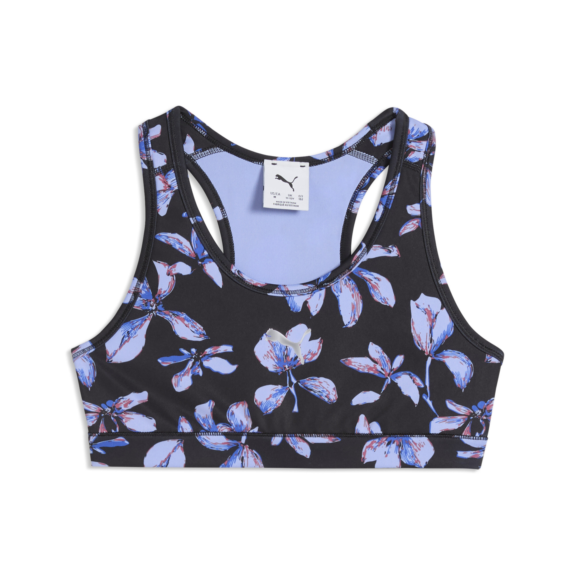 PUMA Essentials Training beha met opdruk voor Dames, Zwart, Maat 7-8Y thumbnail 3