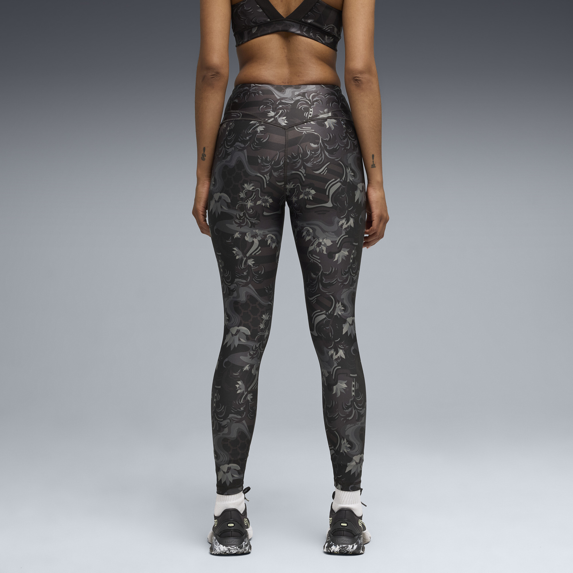 PUMA League 7/8-trainingslegging voor Dames, Zwart/Grijs, Maat XL thumbnail 3