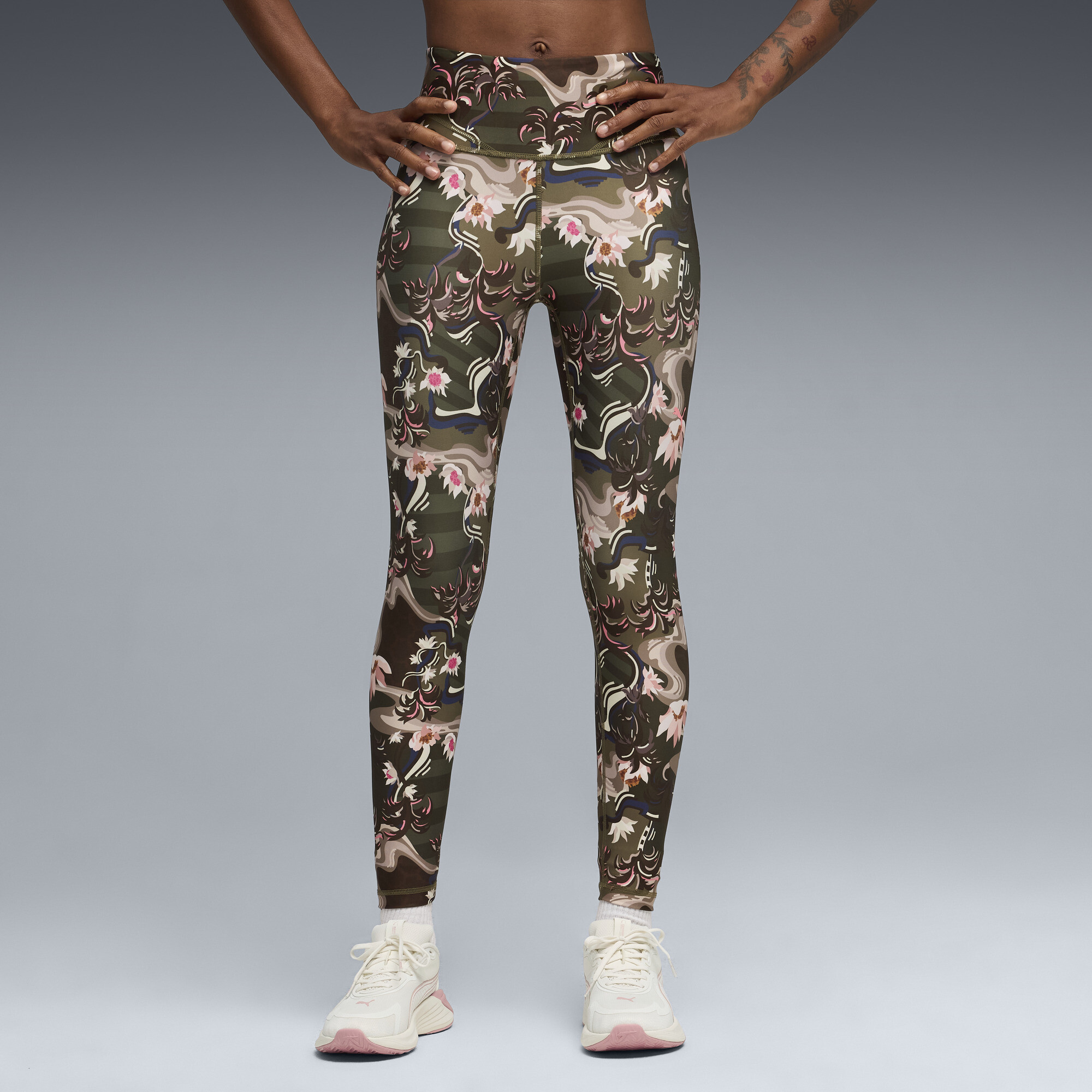 PUMA League 7/8-trainingslegging voor Dames, Groen, Maat XL thumbnail 4