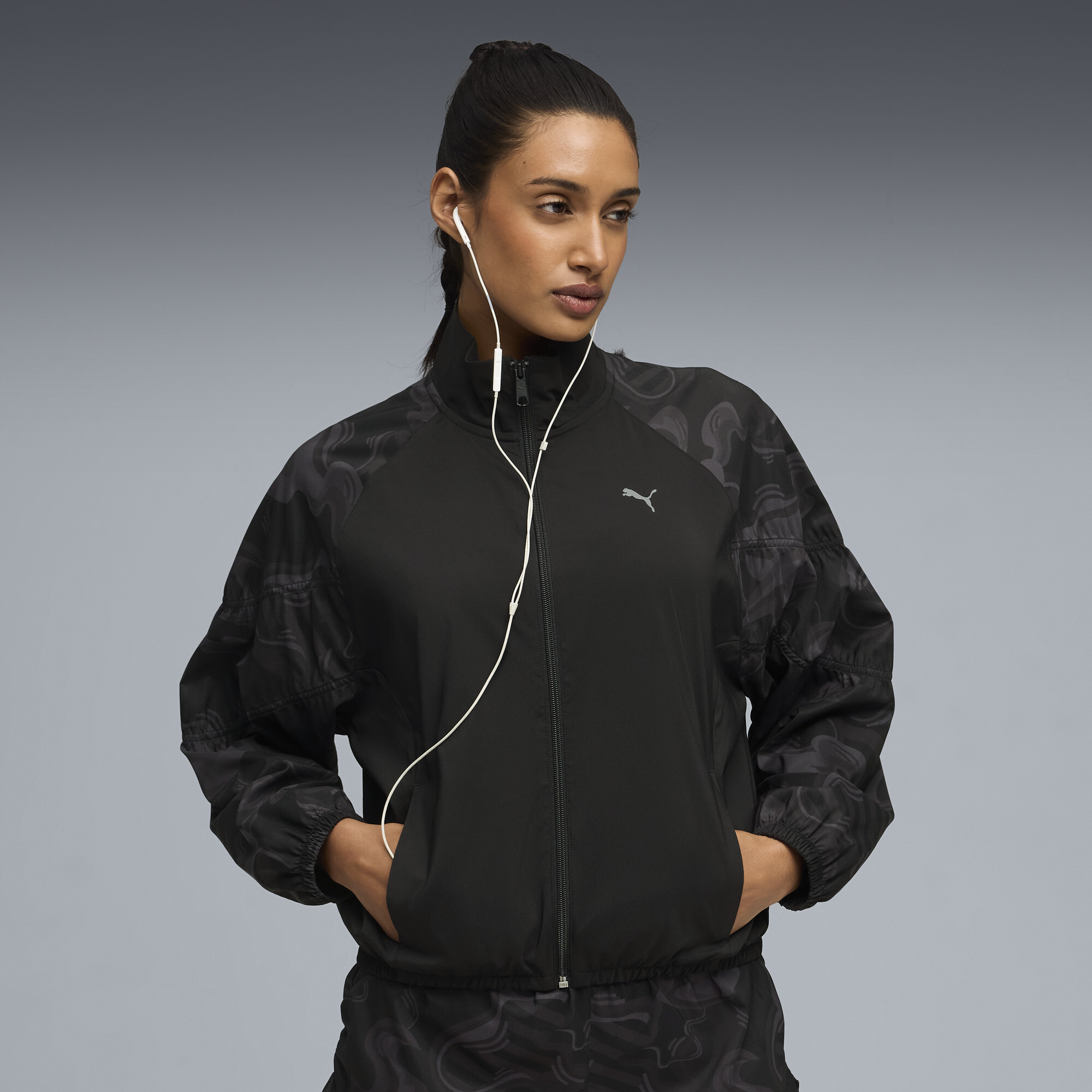 PUMA League relaxed trainingsjack voor Dames, Zwart, Maat M