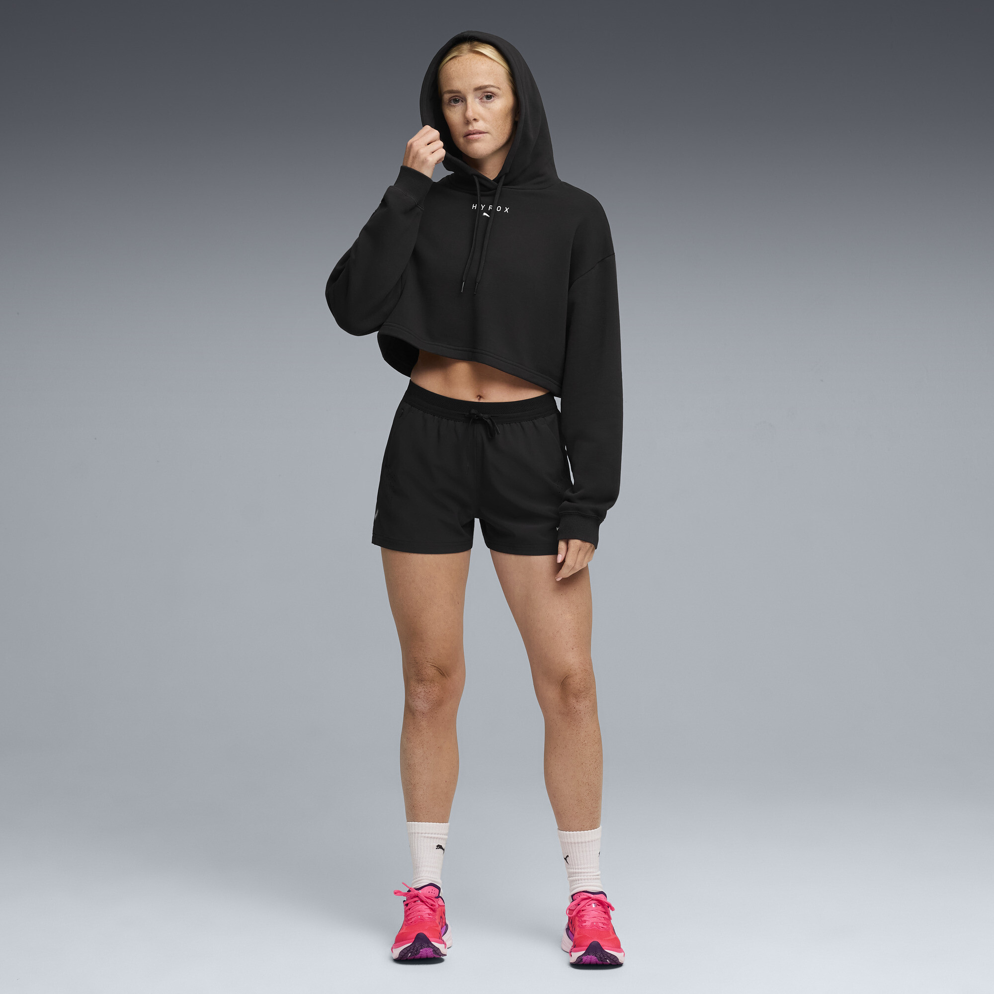 PUMA x HYROX hoodie van zware kwaliteit voor Dames, Zwart, Maat XXL thumbnail 4