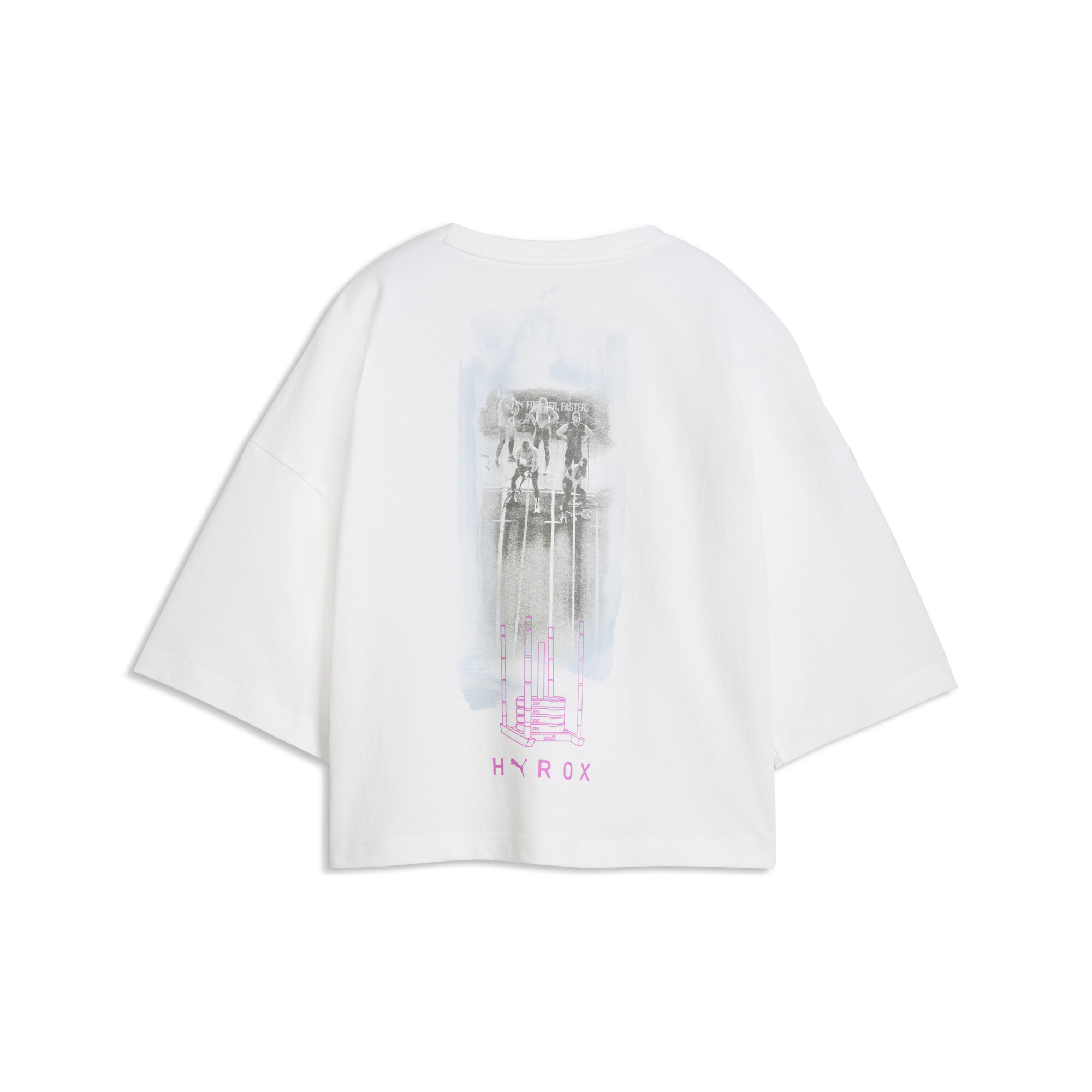 PUMA x HYROX kort oversized Lifestyle-T-shirt voor Dames, Wit, Maat XS thumbnail 2