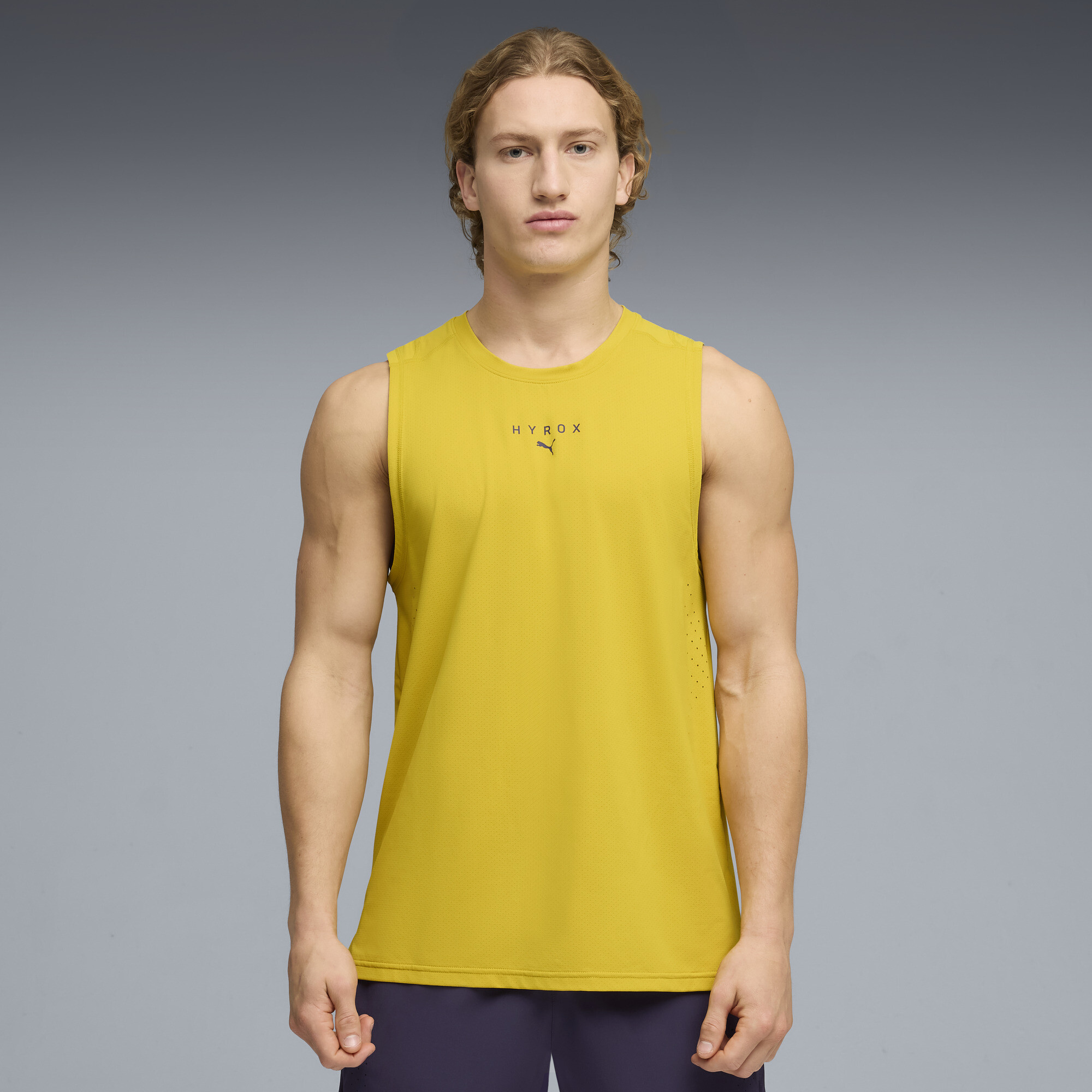 PUMA x HYROX DRYELITE trainingstanktop voor Heren, Geel, Maat XXL thumbnail 4