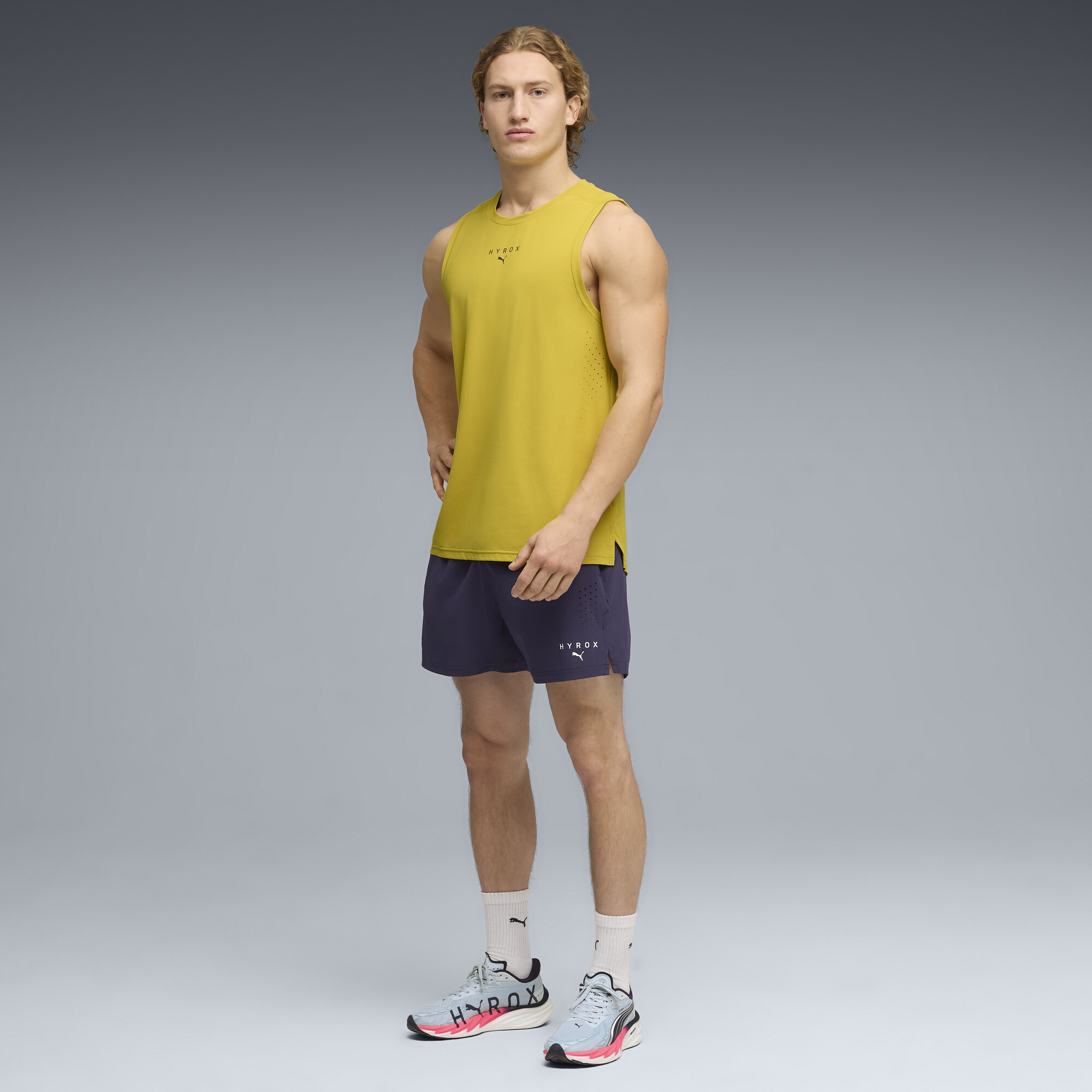 PUMA x HYROX DRYELITE trainingstanktop voor Heren, Geel, Maat XXL thumbnail 2