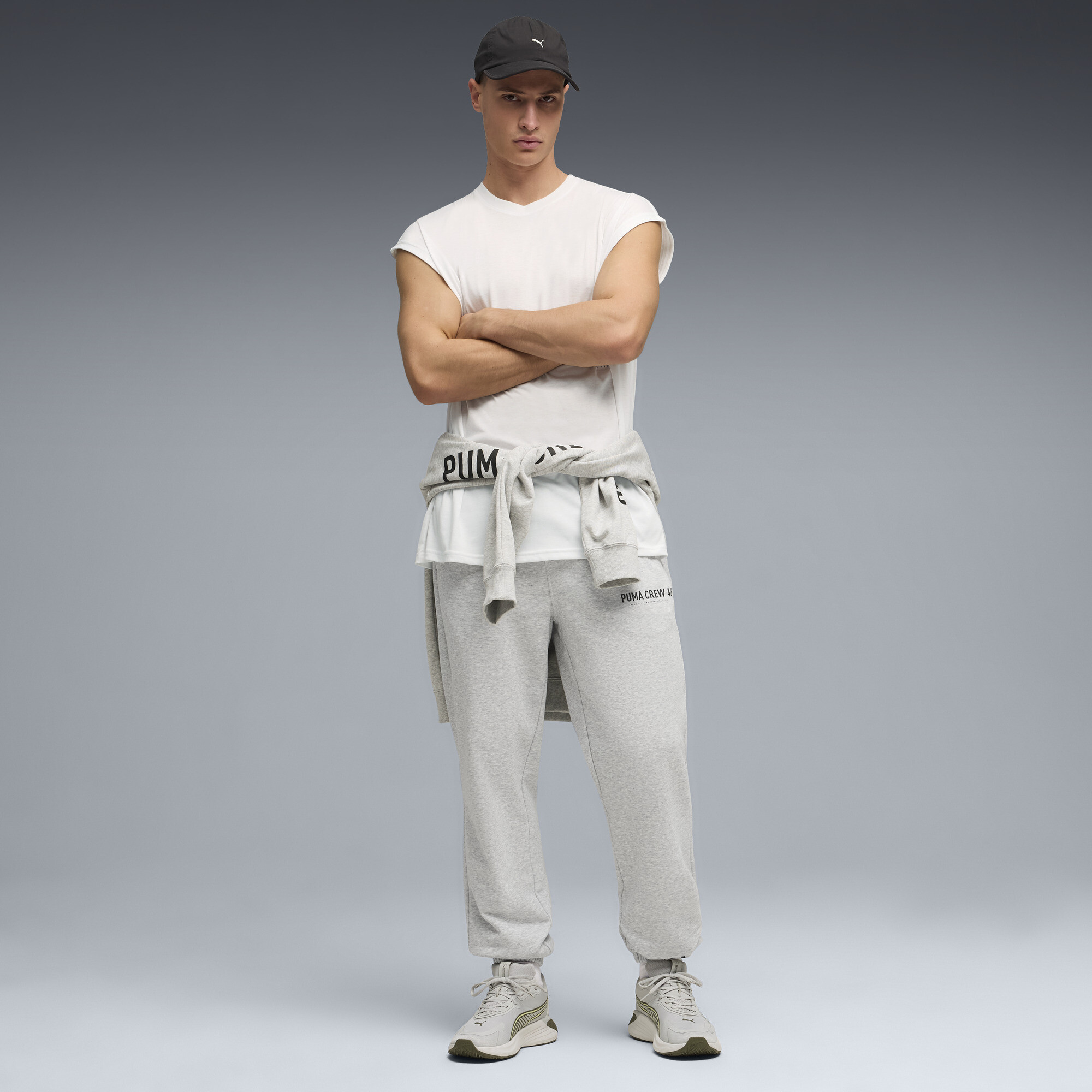 PUMA Graphics Trainings Cutoff tanktop voor Heren, Wit, Maat M thumbnail 4