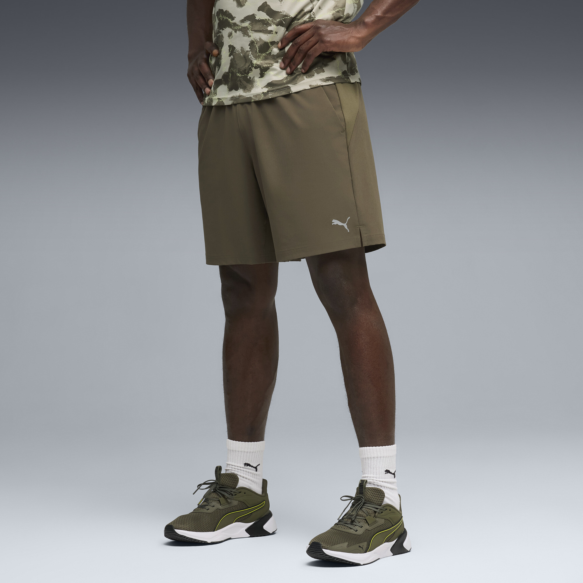 PUMA PWRTRAIN trainingsshort voor Heren, Groen, Maat S