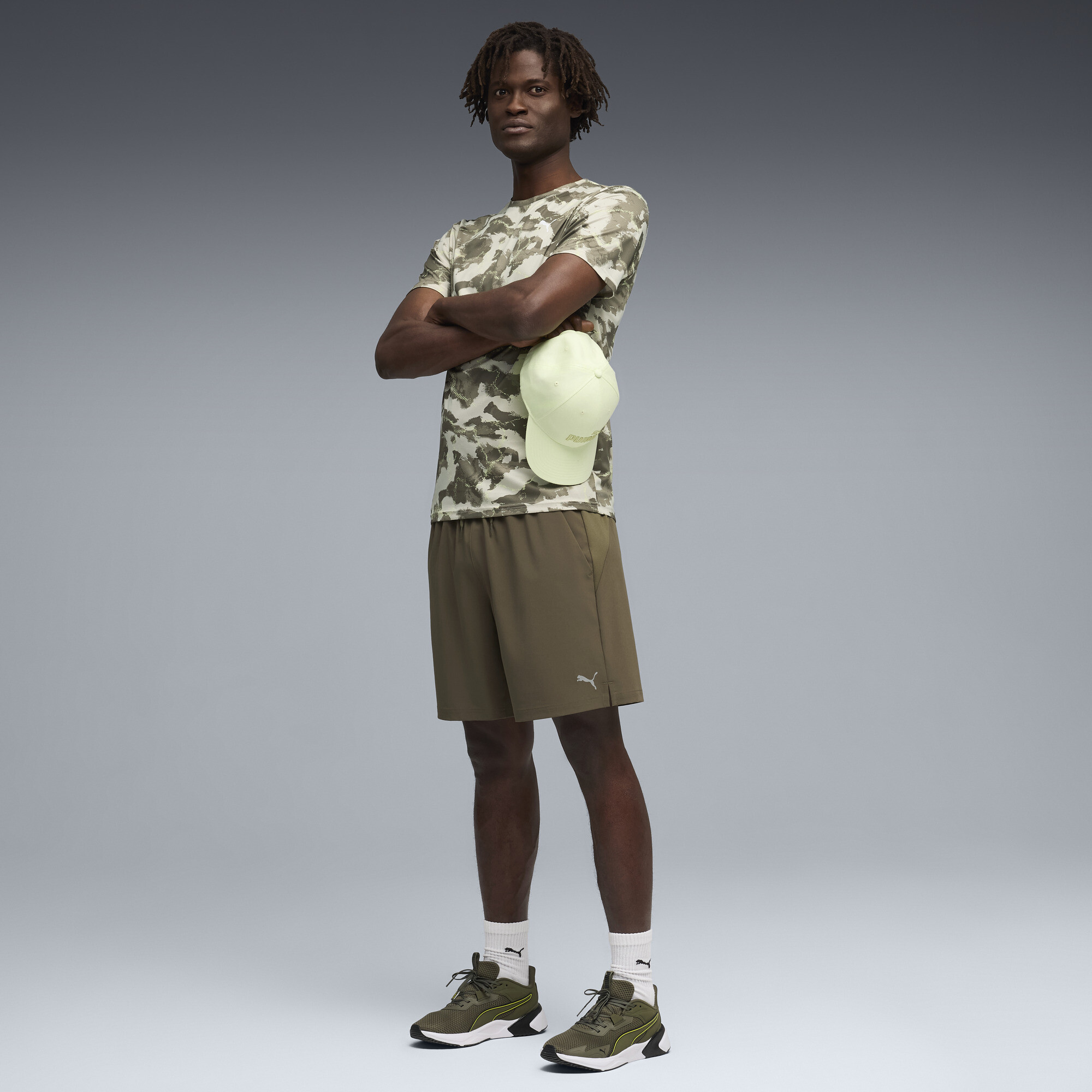 PUMA PWRTRAIN trainingsshort voor Heren, Groen, Maat S thumbnail 4