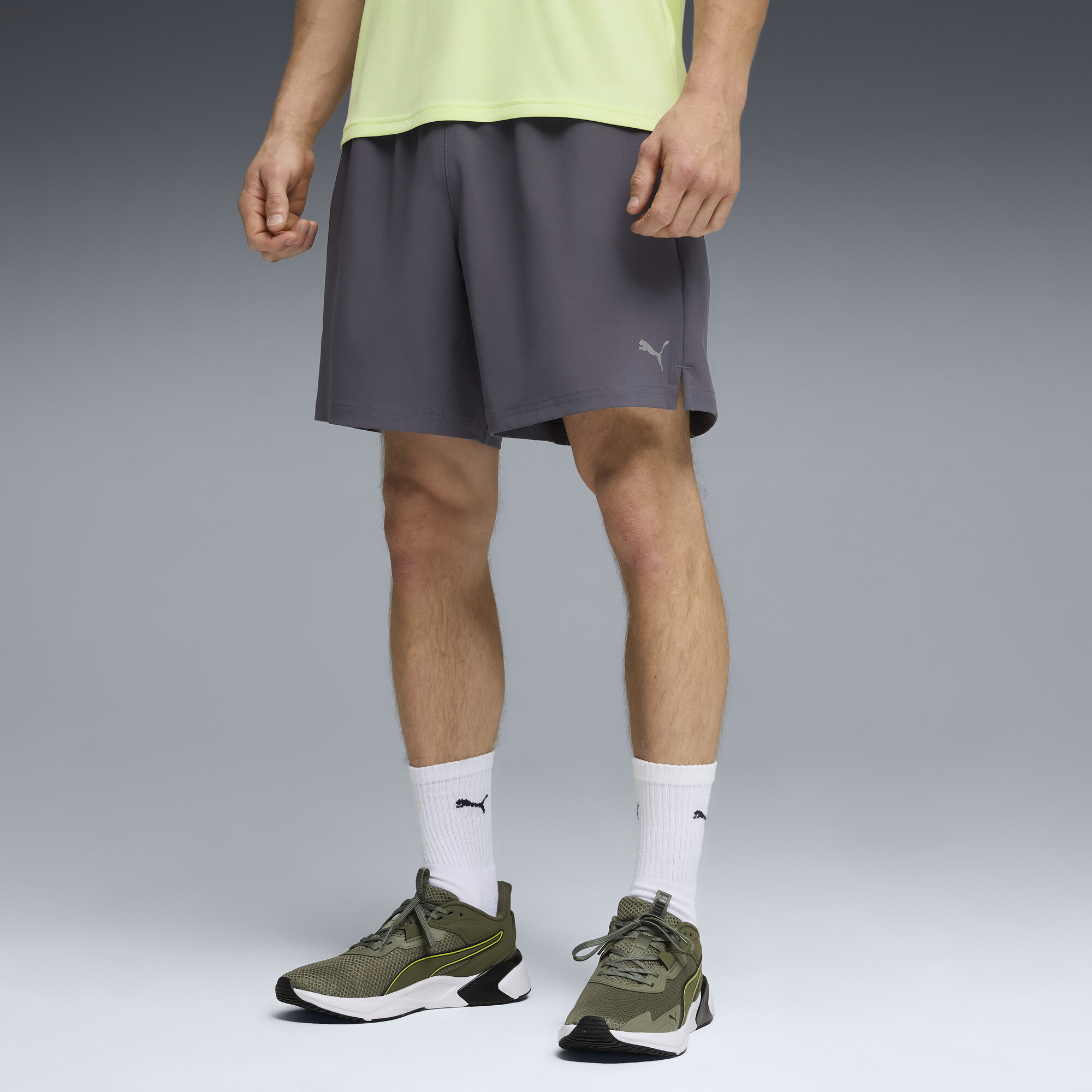 PUMA PWRTRAIN trainingsshort voor Heren, Grijs, Maat 3XL