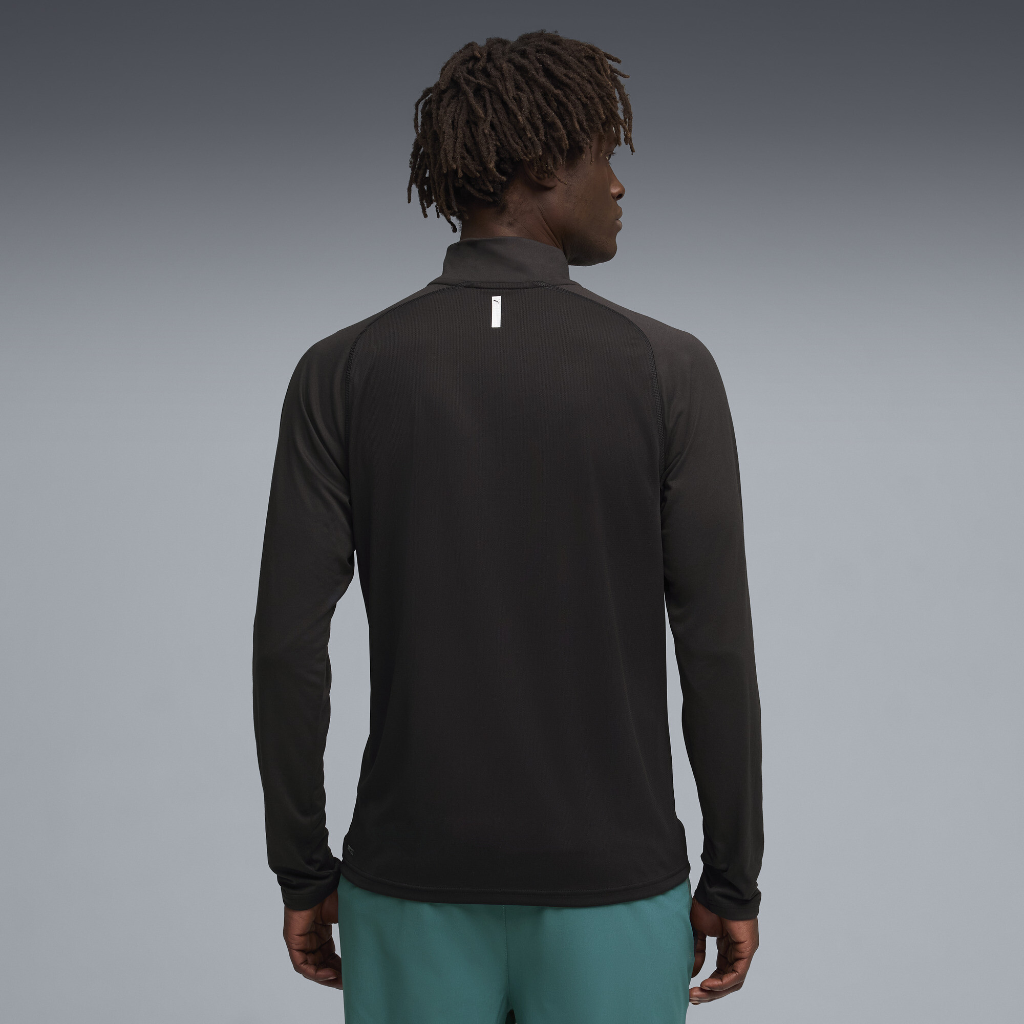 PUMA PWRTRAIN trainingsshirt met kwartrits voor Heren, Zwart, Maat L thumbnail 3