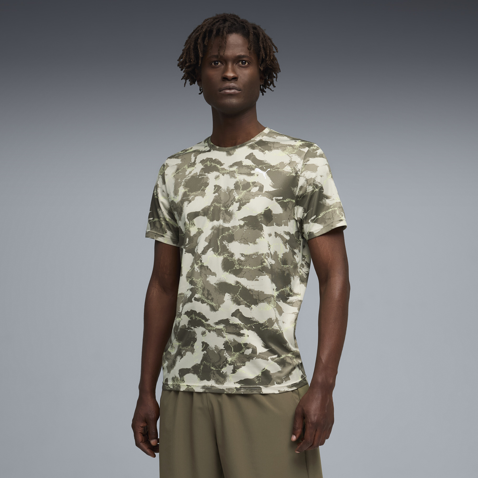 PUMA Train All Day Men's Training T-Shirt in Green, Size M