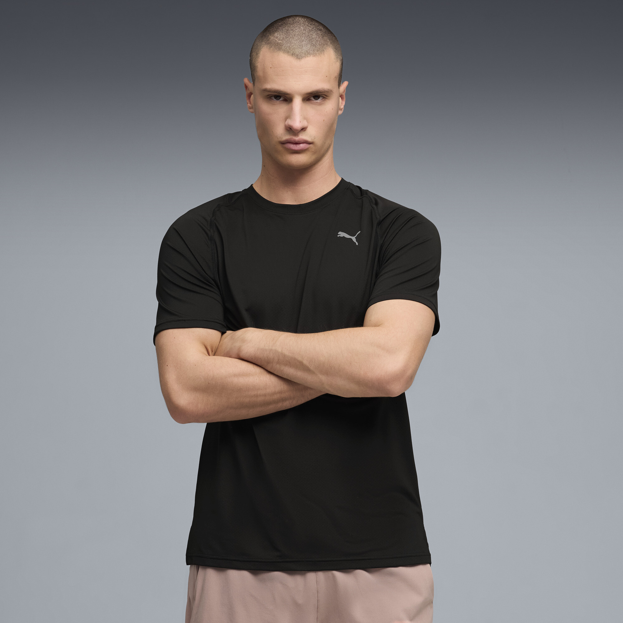 PUMA PWRMODE trainingsshirt voor Heren, Zwart, Maat XL thumbnail 4
