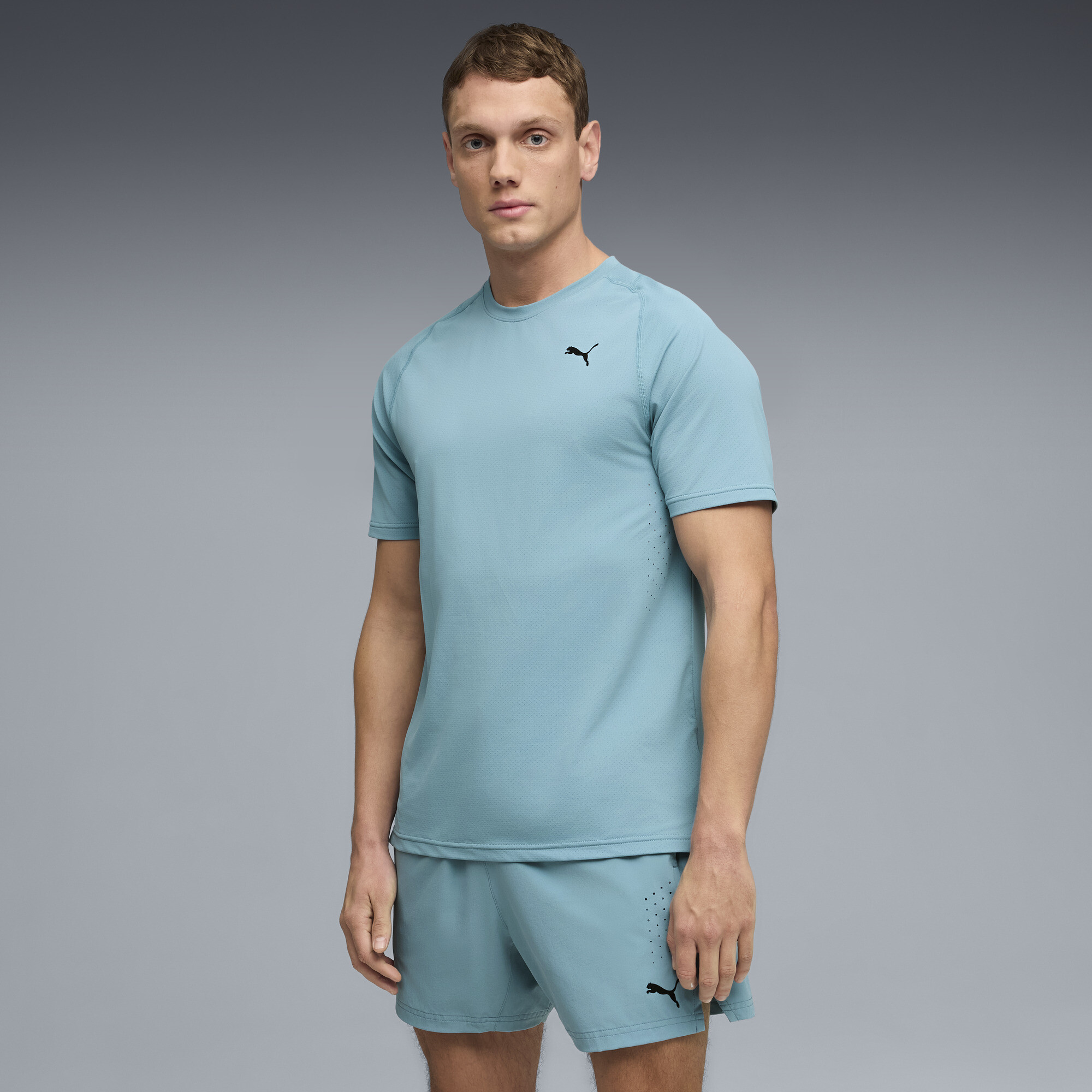 PUMA PWRMODE trainingsshirt voor Heren, Blauw, Maat M thumbnail 5