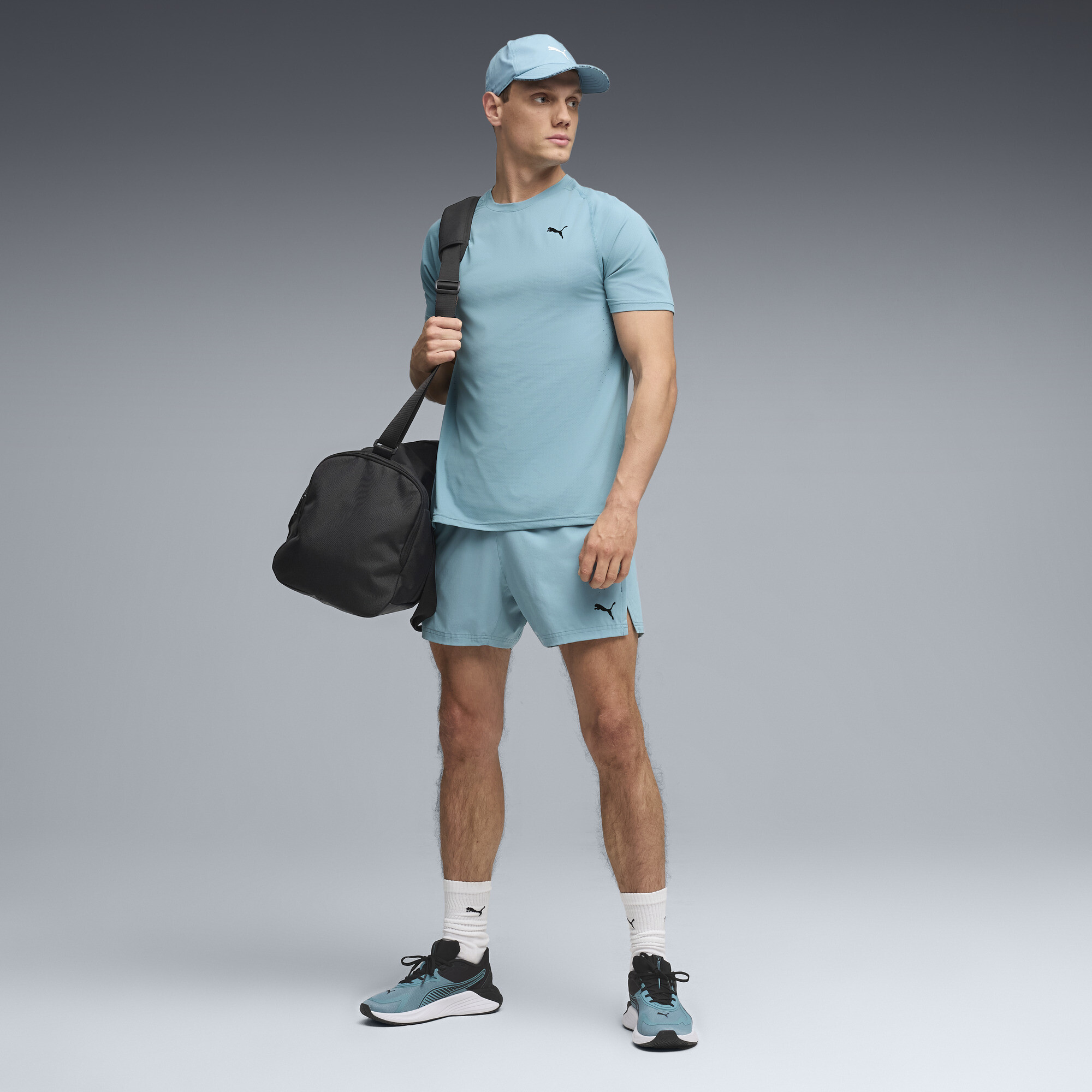 PUMA PWRMODE trainingsshirt voor Heren, Blauw, Maat M thumbnail 3