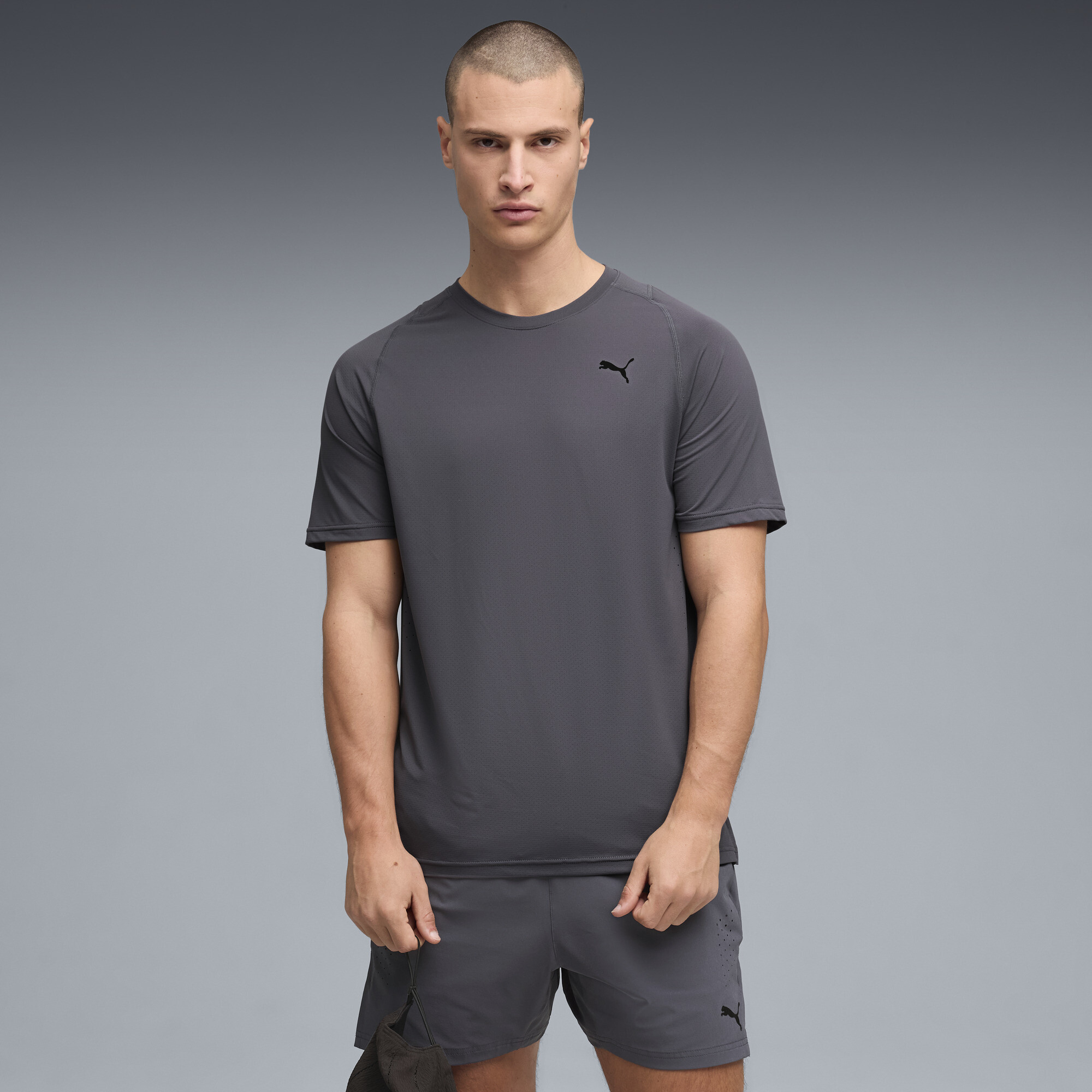 PUMA PWRMODE trainingsshirt voor Heren, Grijs, Maat L thumbnail 4