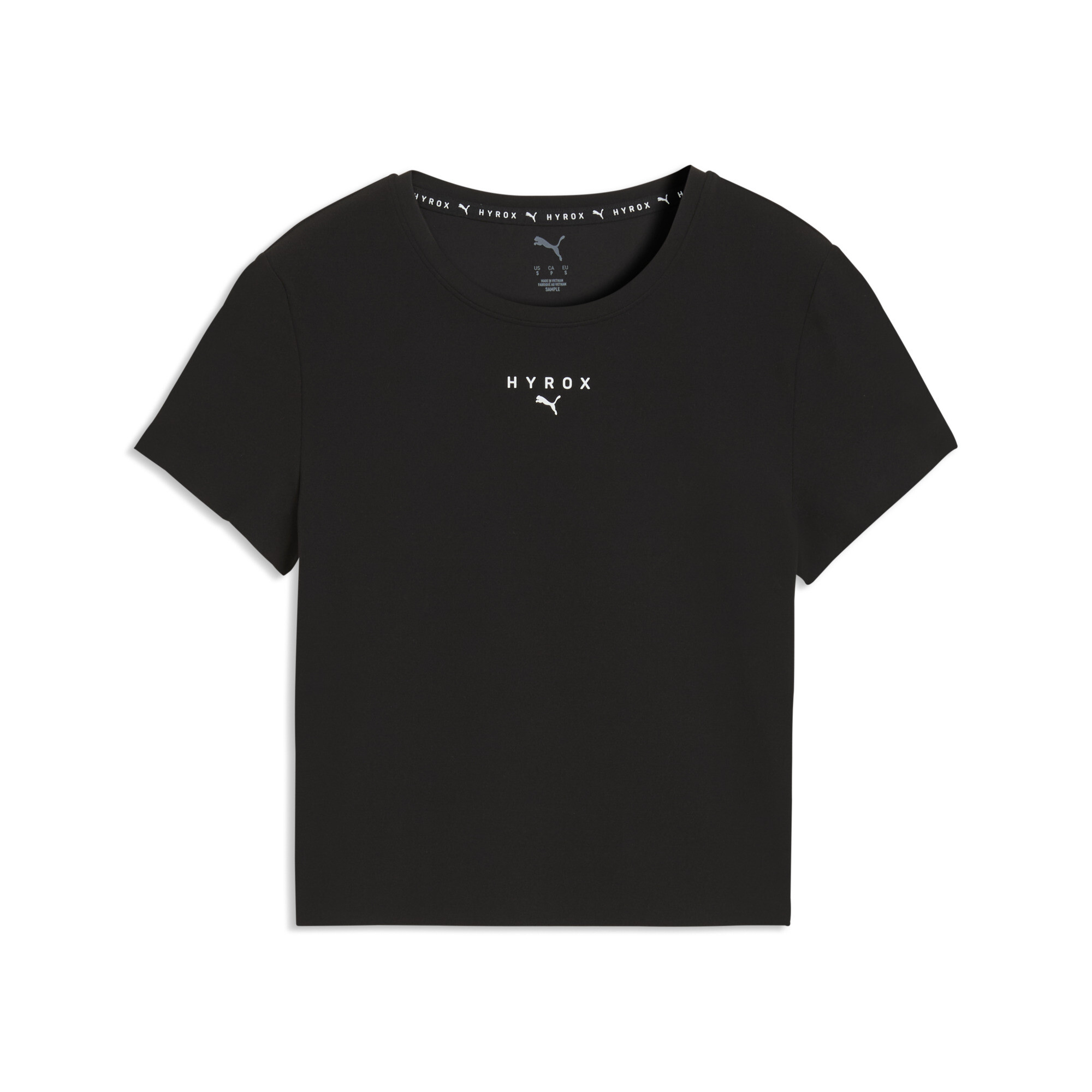 PUMA x HYROX Shapeluxe crop-T-shirt voor Dames, Zwart, Maat XS thumbnail 3