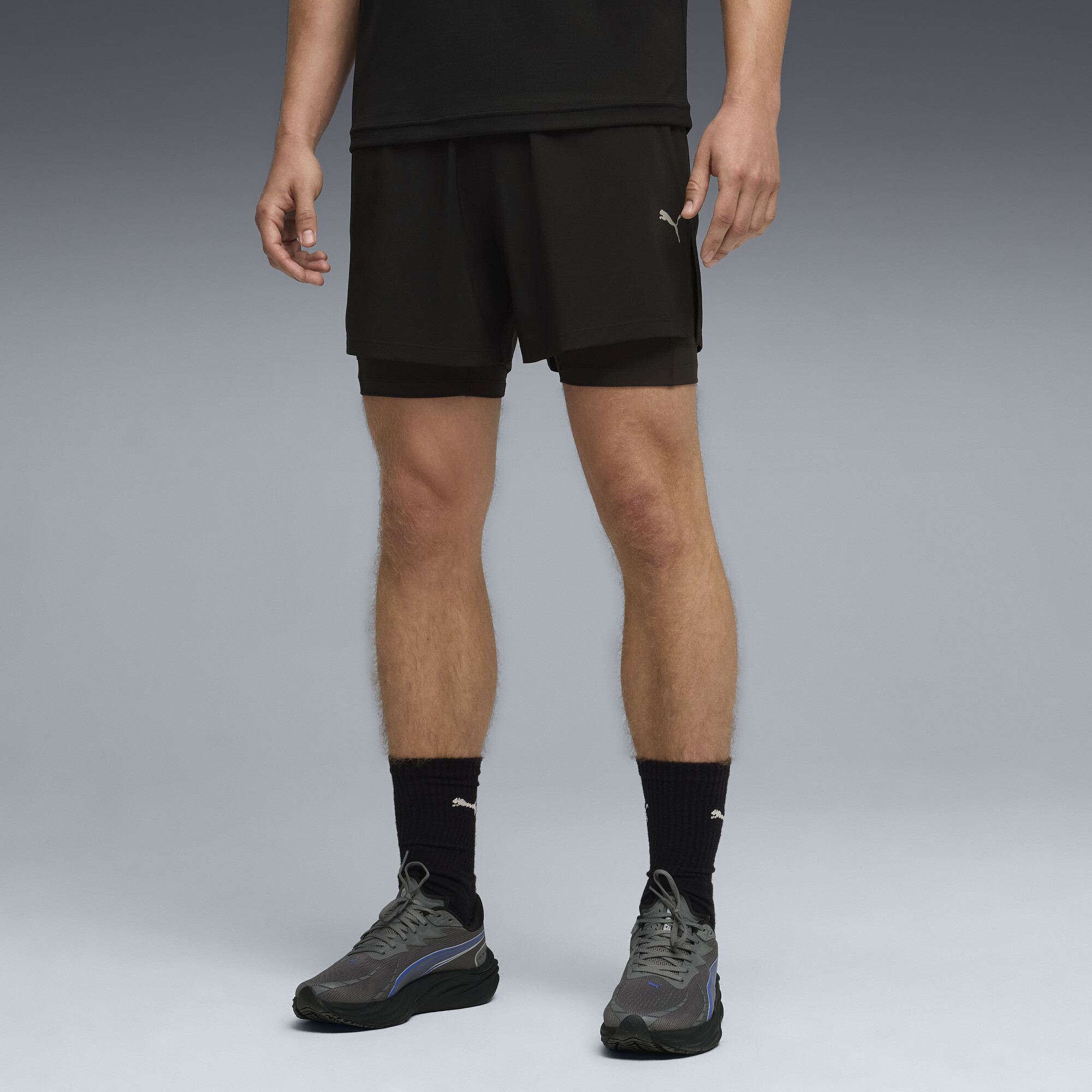 PUMA Dreamrun 2-in-1 dryCELL hardloopshort voor Heren, Zwart, Maat 3XL