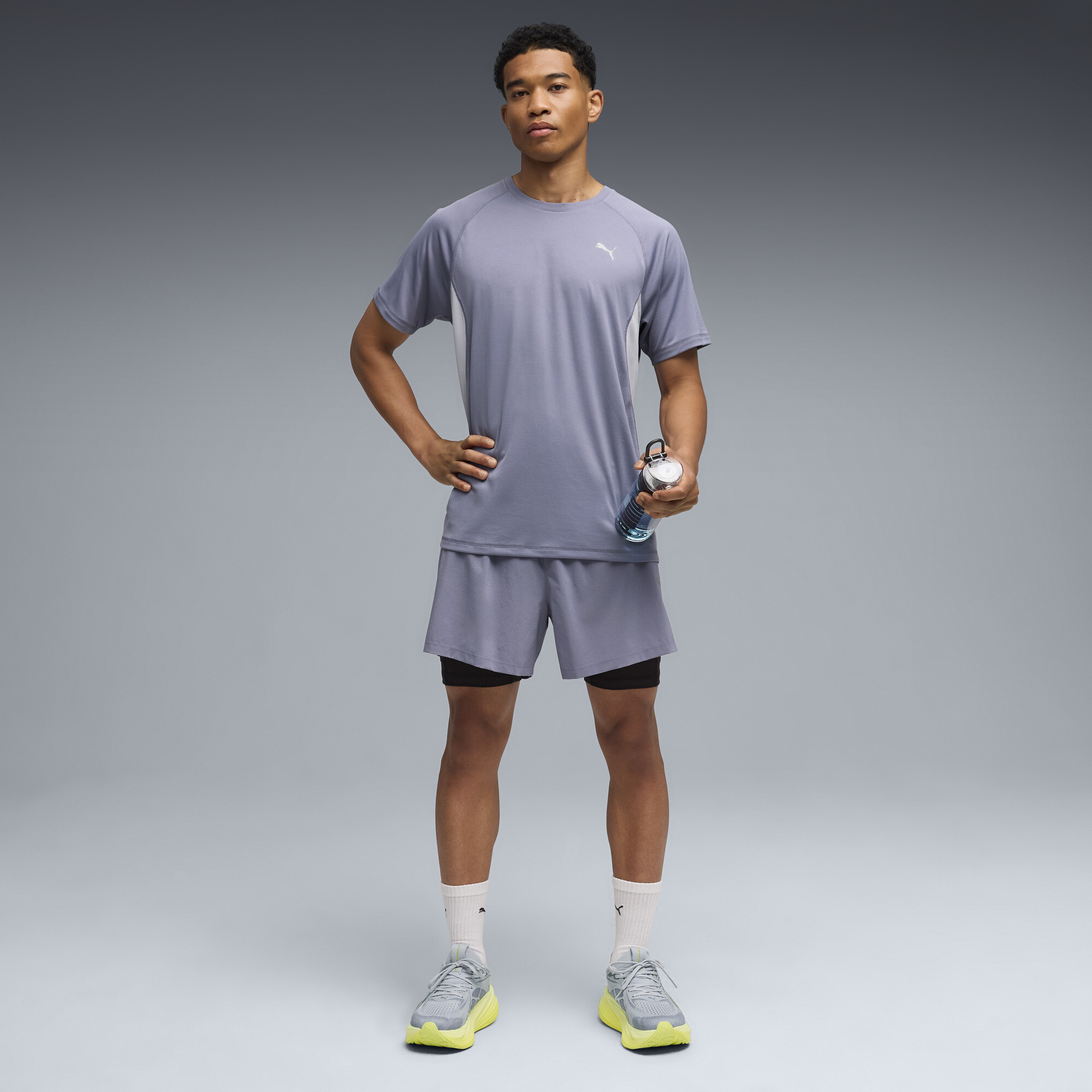 PUMA Dreamrun 2-in-1 dryCELL hardloopshort voor Heren, Grijs, Maat 4XL thumbnail 6