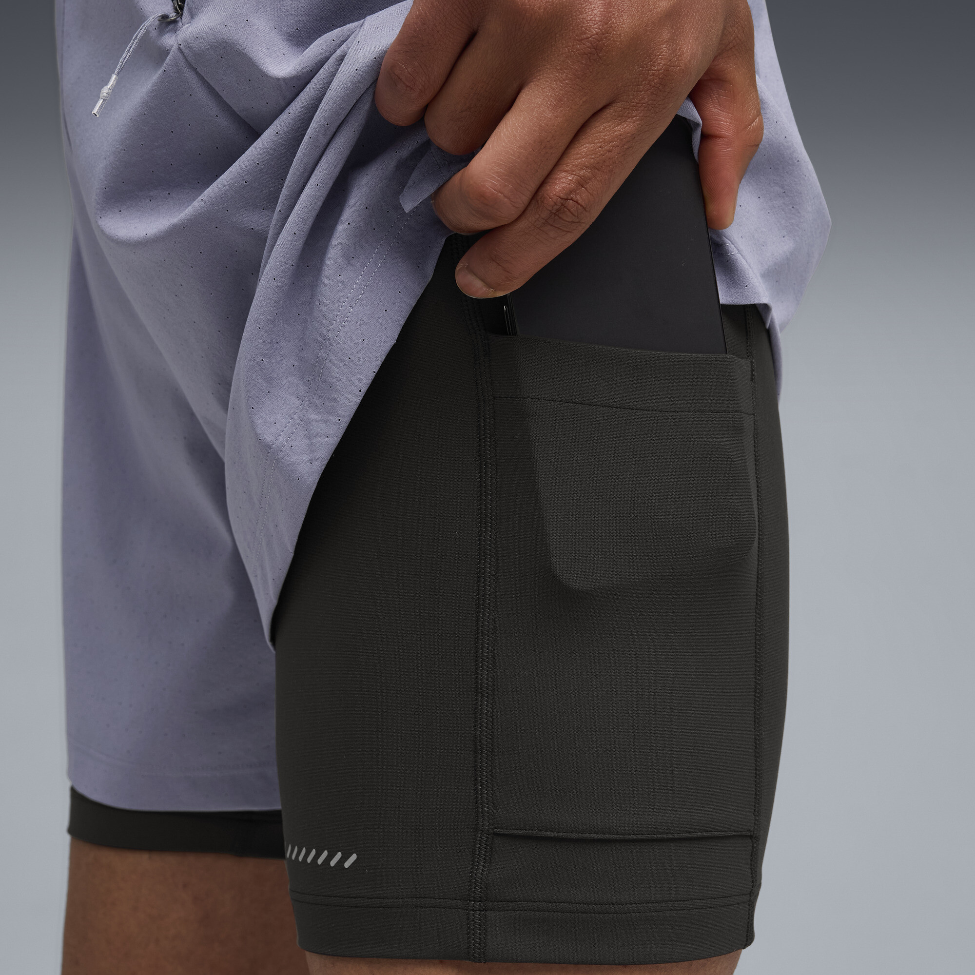 PUMA Dreamrun 2-in-1 dryCELL hardloopshort voor Heren, Grijs, Maat 4XL thumbnail 4