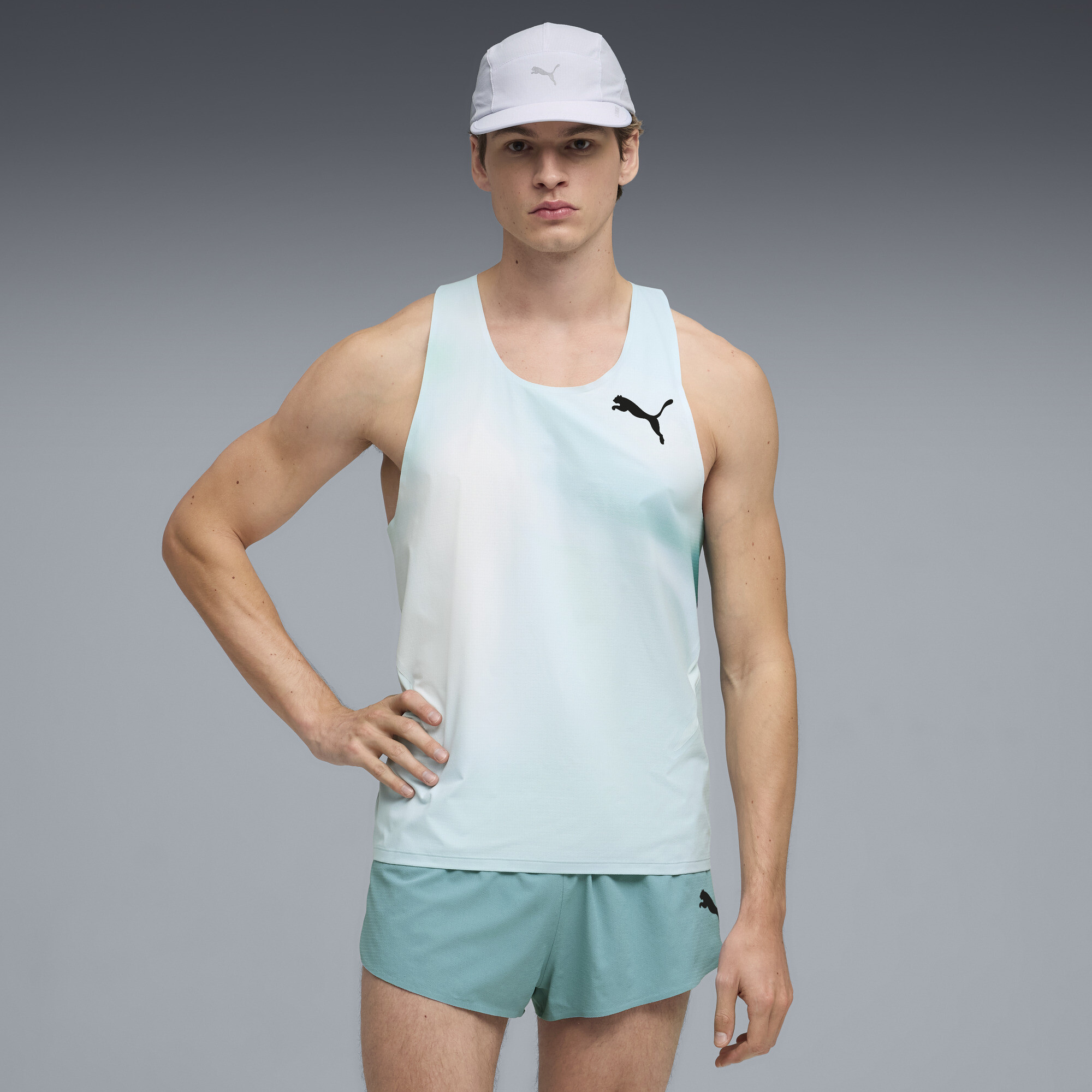 PUMA Lightspeed Ultraweave Men's Lightweight Running Singlet in Blue, Size XXL