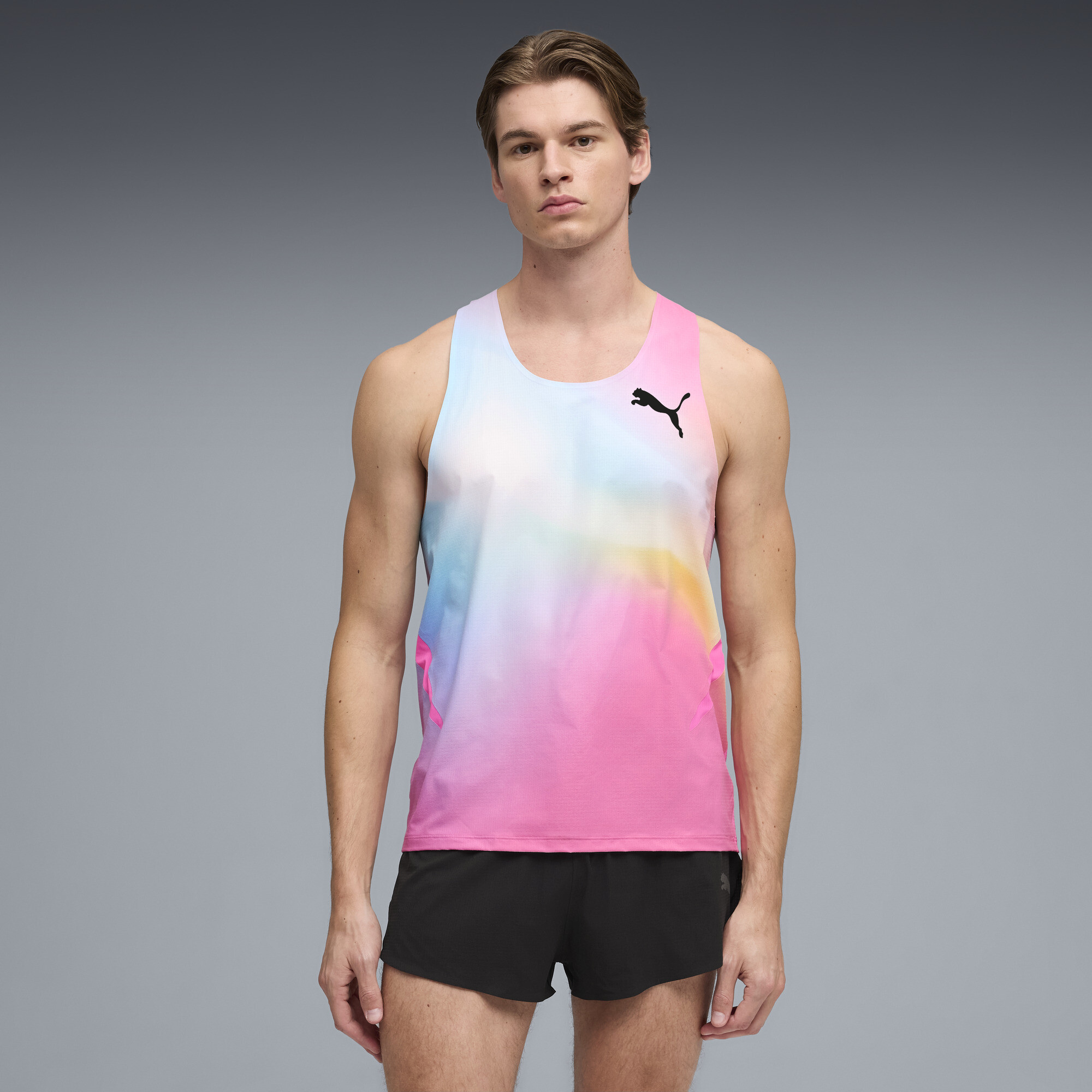 PUMA Lightspeed Ultraweave Men's Lightweight Running Singlet in Pink, Size XXL