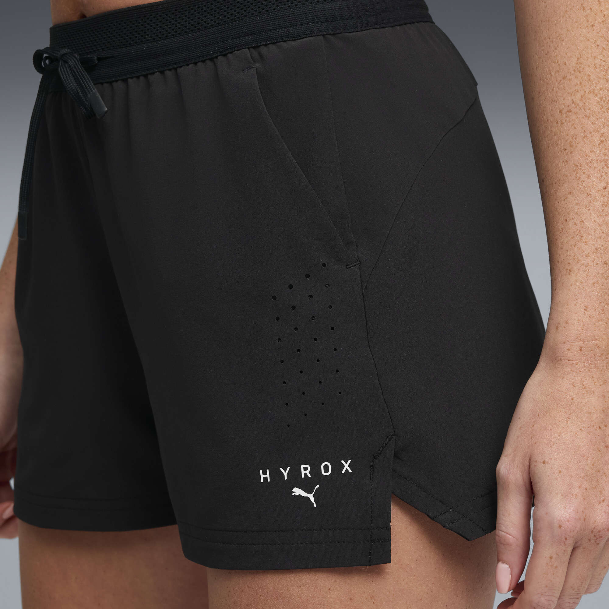 PUMA x HYROX DRYELITE geweven short voor Dames, Zwart, Maat XXL thumbnail 5