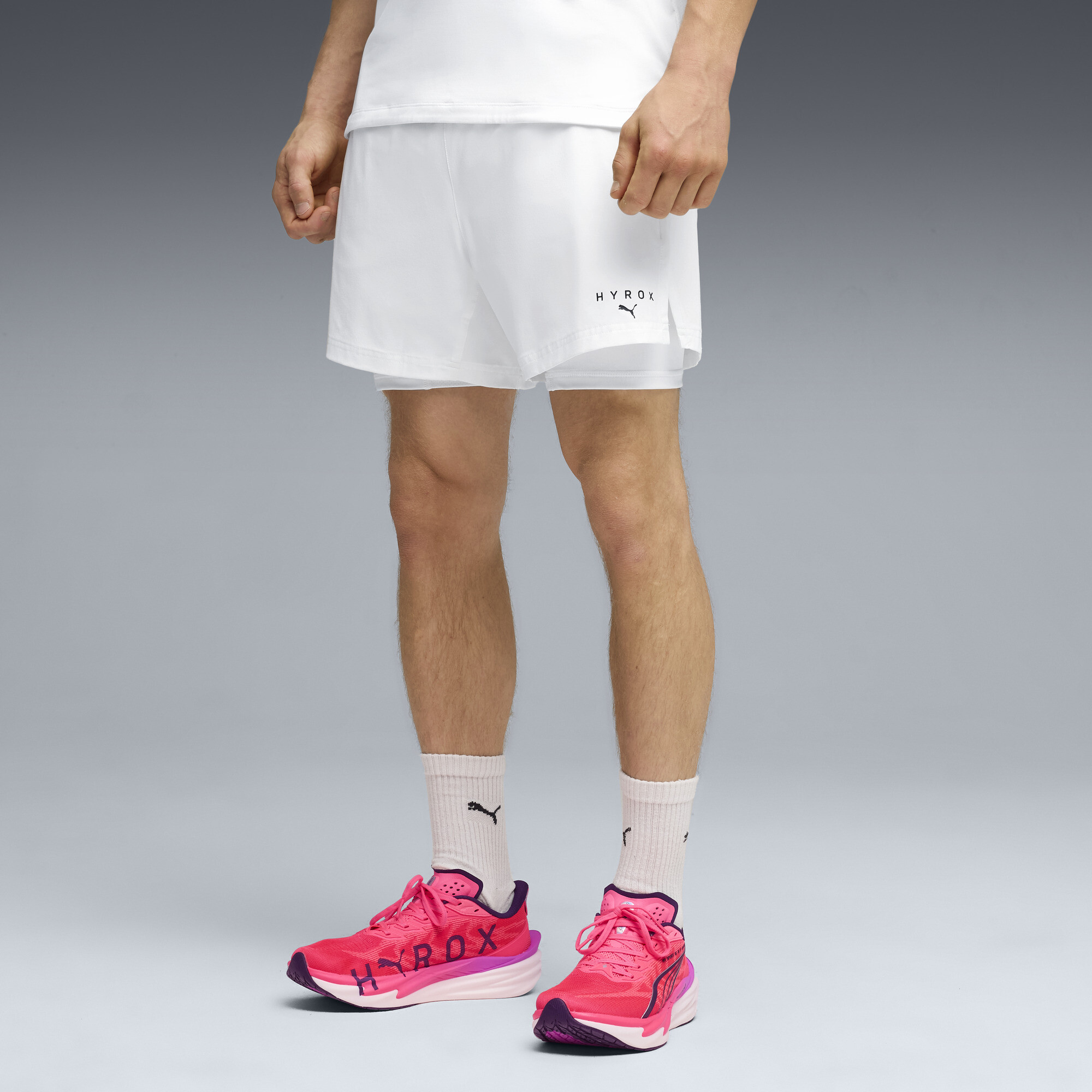 PUMA x HYROX DRYELITE 2-in-1 short voor Heren, Wit, Maat XL thumbnail 6