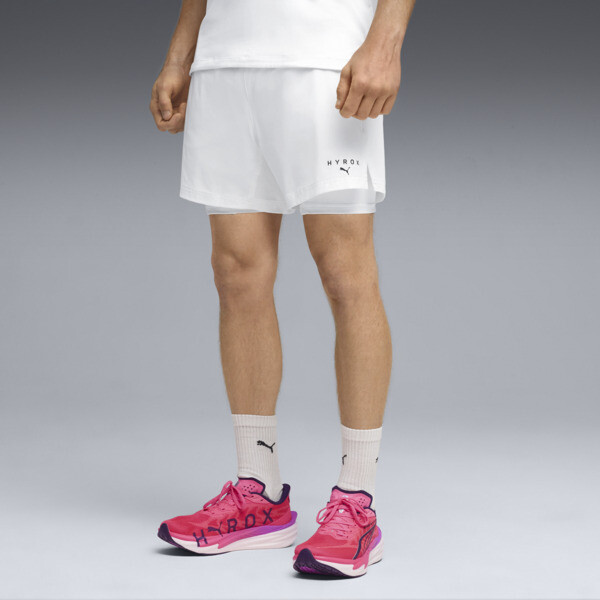 Shorts PUMA “2 en 1” X Hyrox Dryelite para Hombre Talle 2XL White