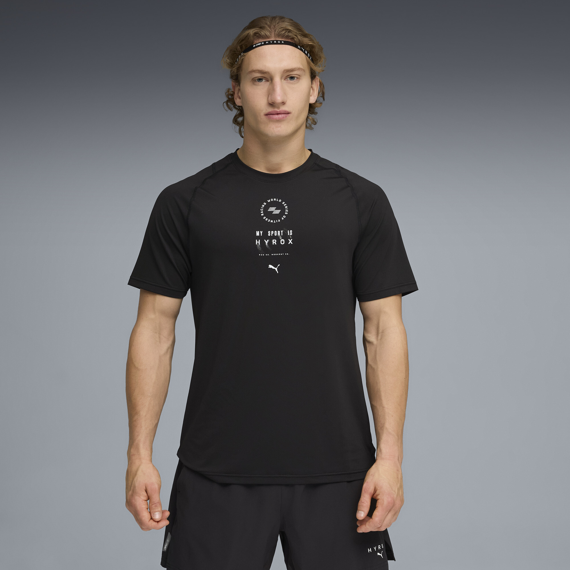 PUMA x HYROX DRYELITE trainings-T-shirt voor Heren, Zwart, Maat M thumbnail 4