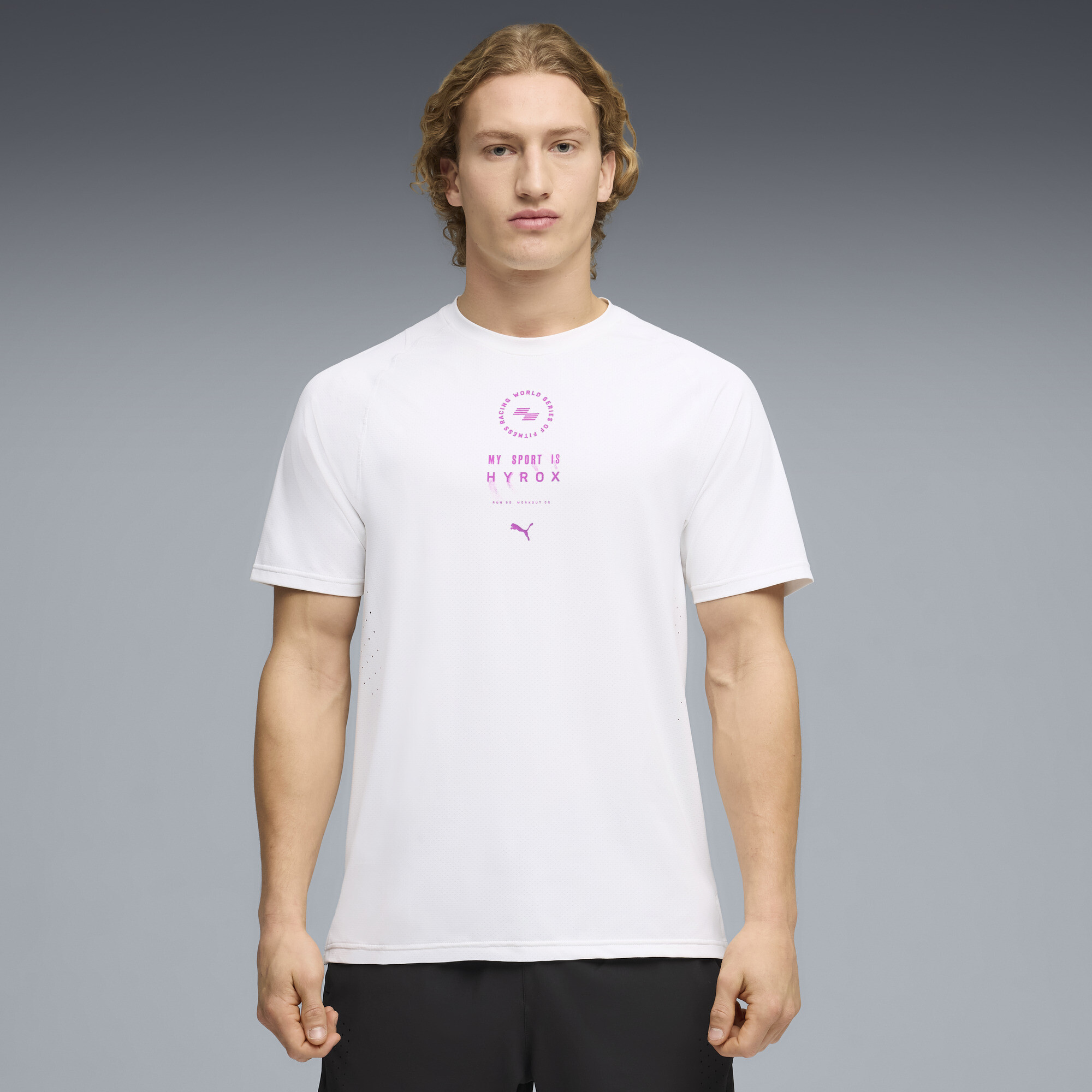 PUMA x HYROX DRYELITE trainings-T-shirt voor Heren, Wit, Maat S thumbnail 4