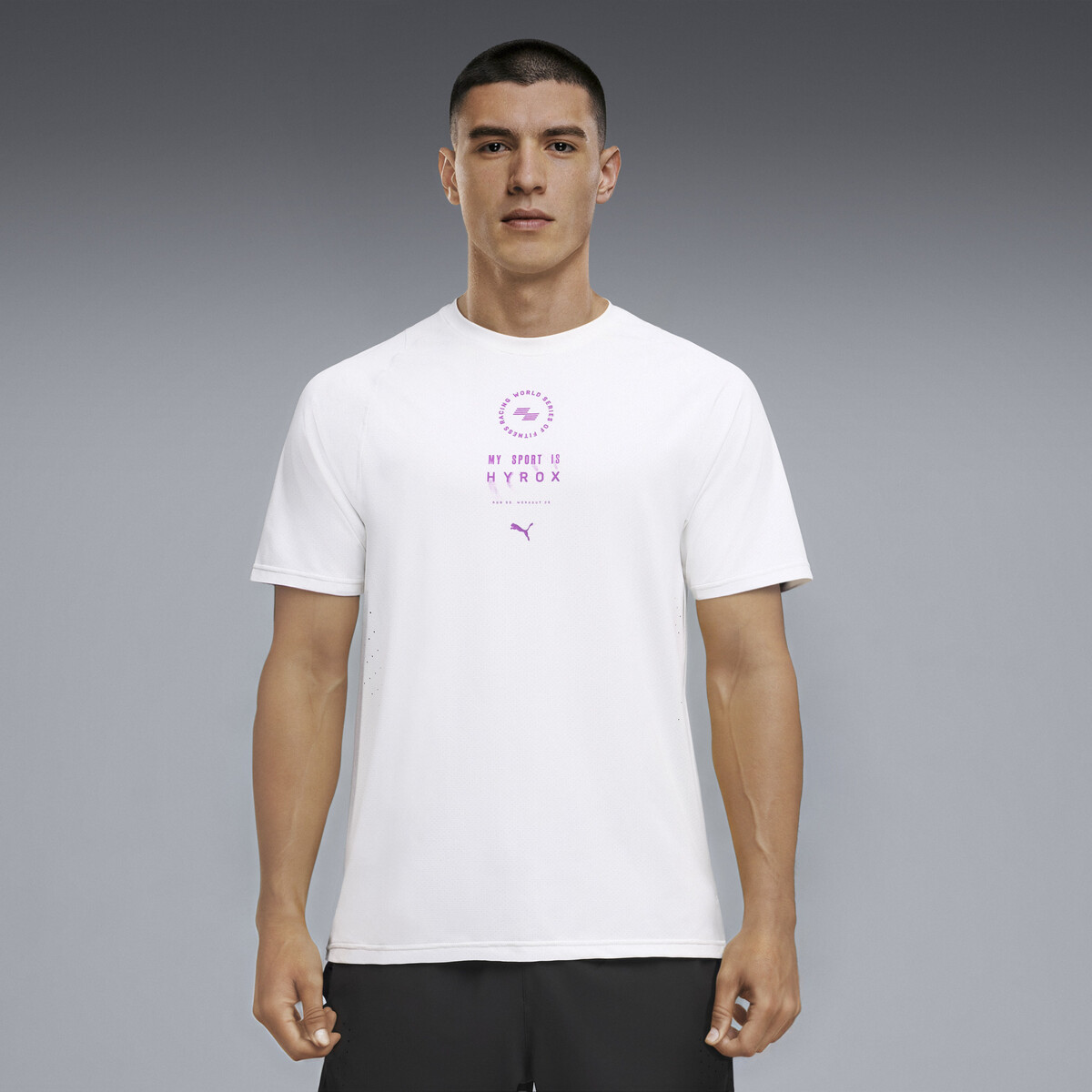 PUMA x HYROX DRYELITE Training T-Shirt Men in White, Medium