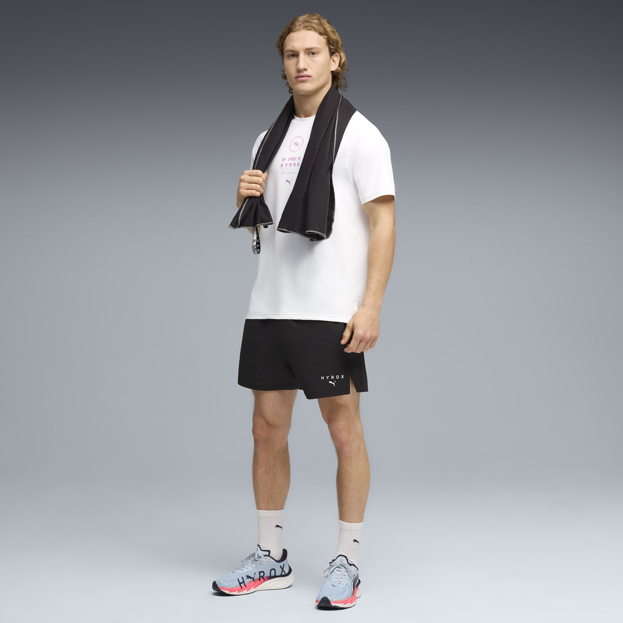 PUMA x HYROX DRYELITE trainings-T-shirt voor Heren, Wit, Maat S thumbnail 2