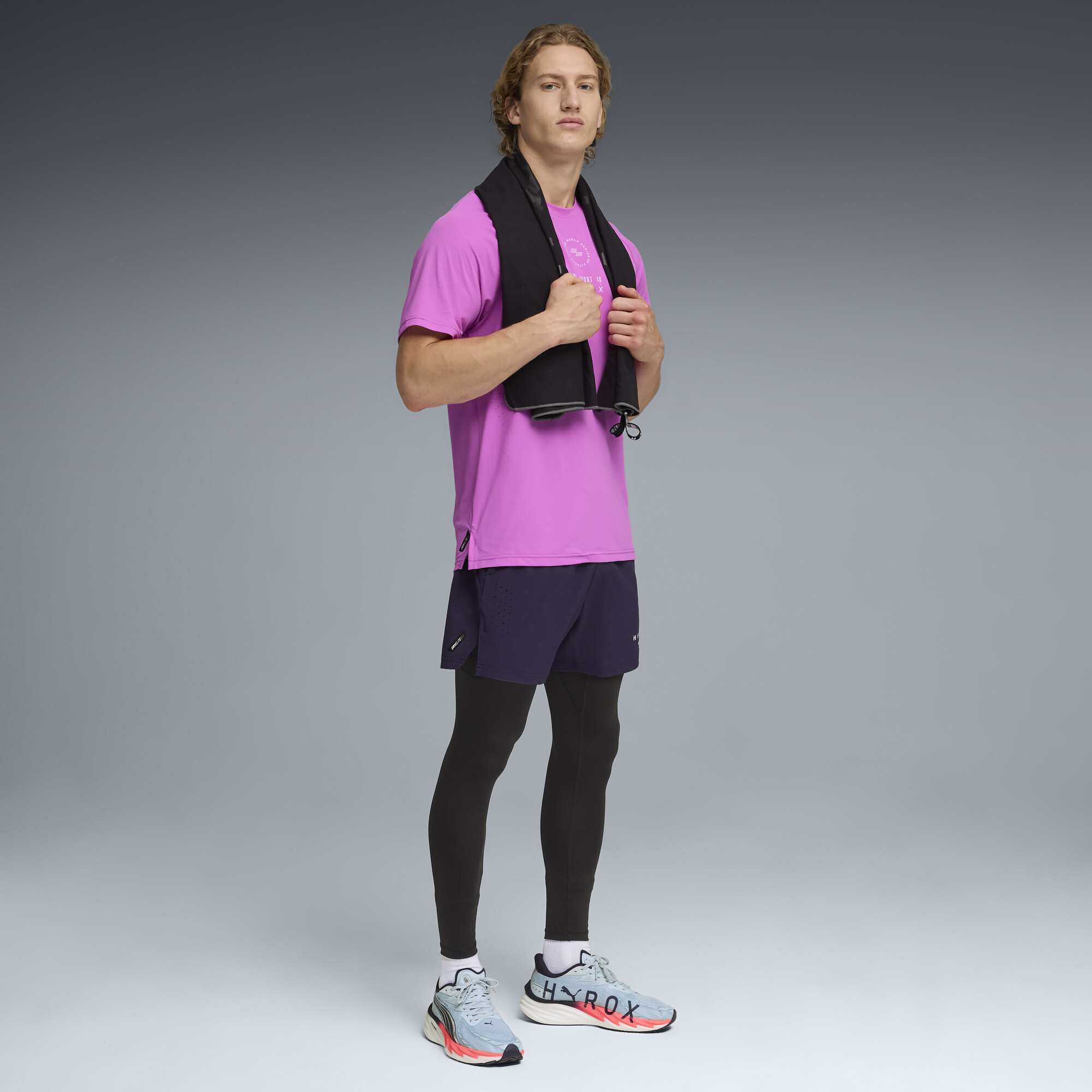 PUMA x HYROX DRYELITE trainings-T-shirt voor Heren, Roze, Maat XS thumbnail 3