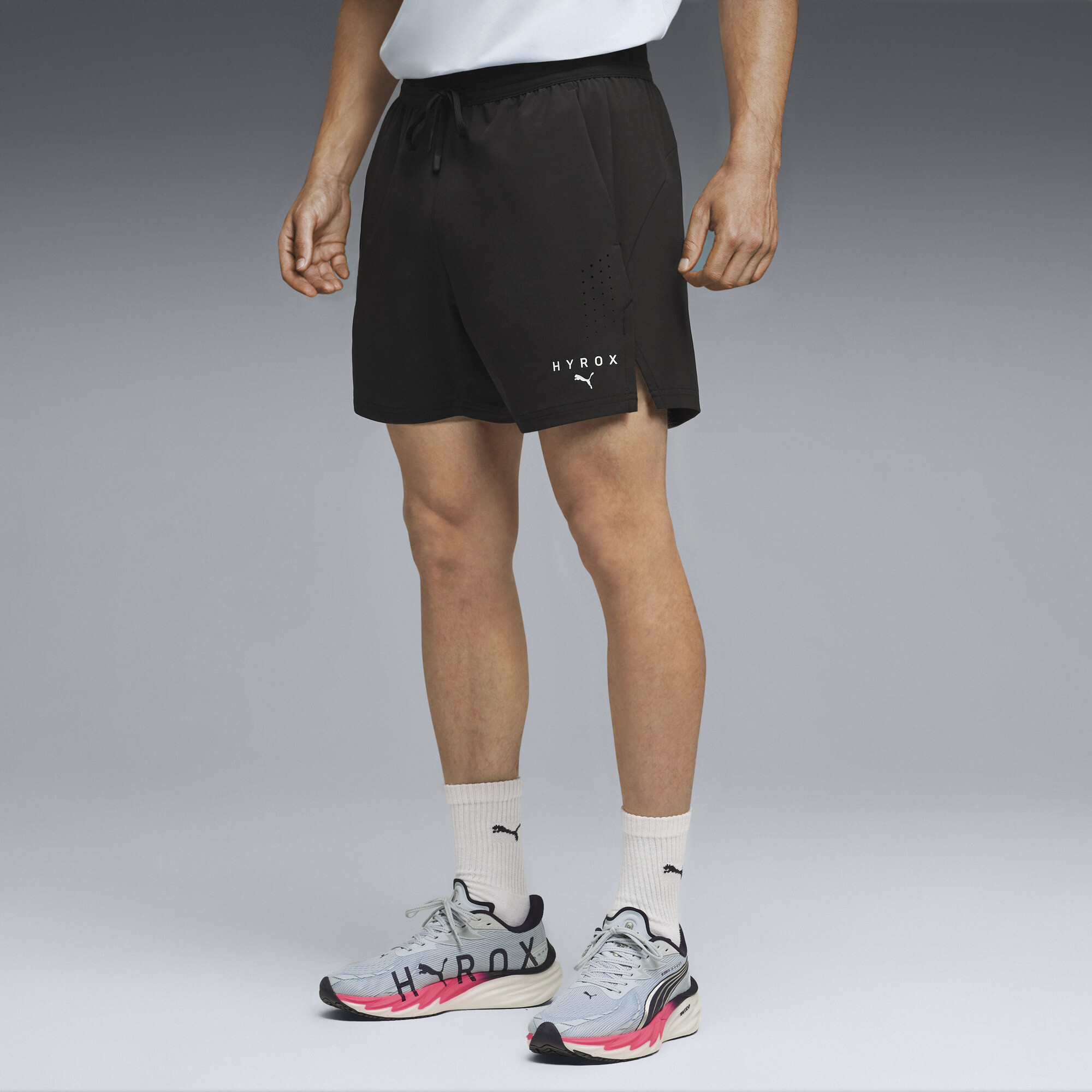 PUMA x HYROX Men's DryElite 5" Shorts in Black, Size XL