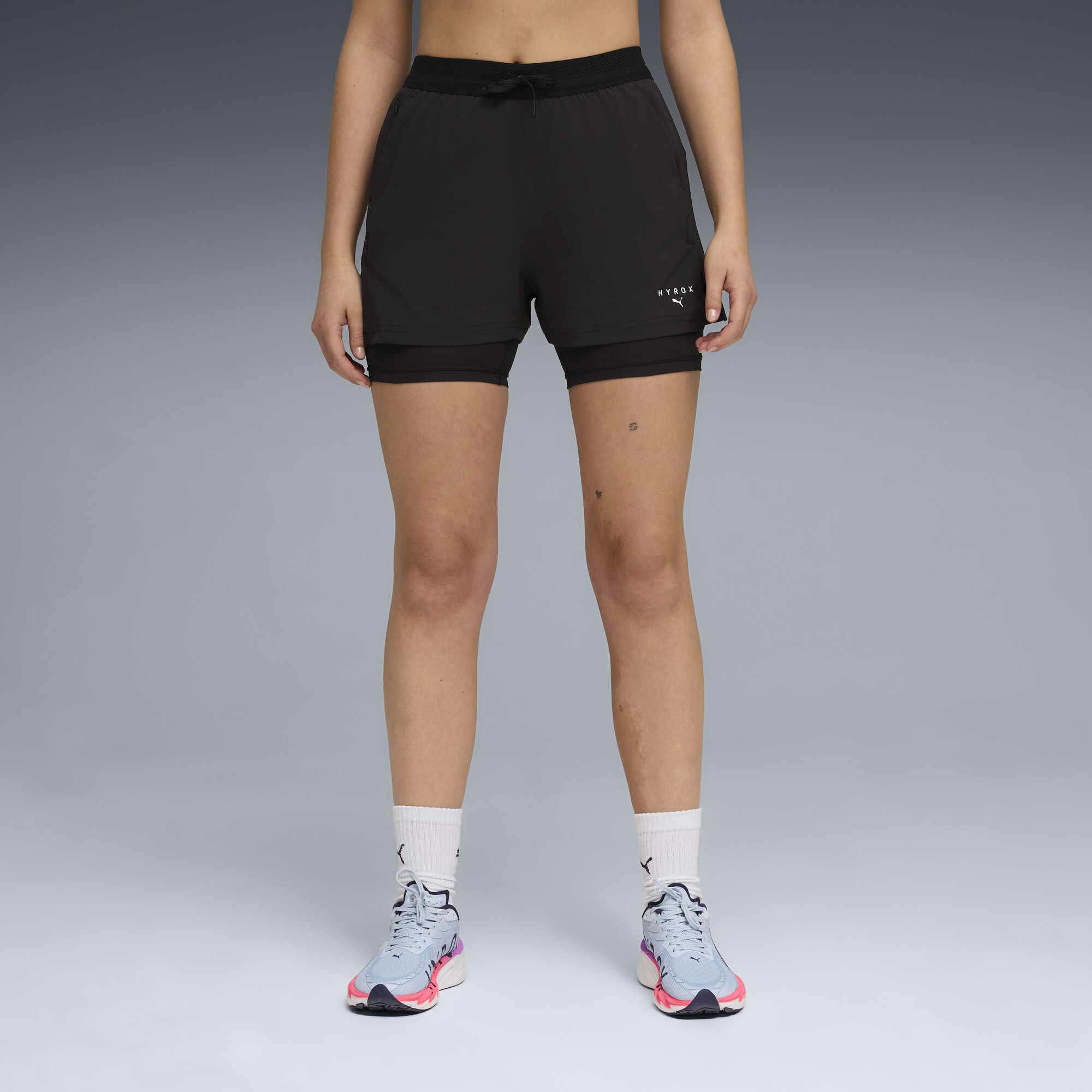 PUMA x HYROX DRYELITE 2-in-1 short voor Dames, Zwart, Maat XS thumbnail 6