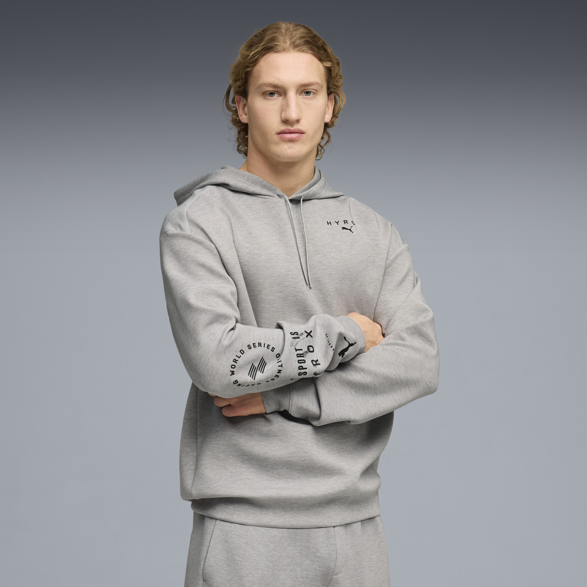 PUMA x HYROX CLOUDSPUN hoodie voor Heren, Grijs, Maat 4XL thumbnail 6