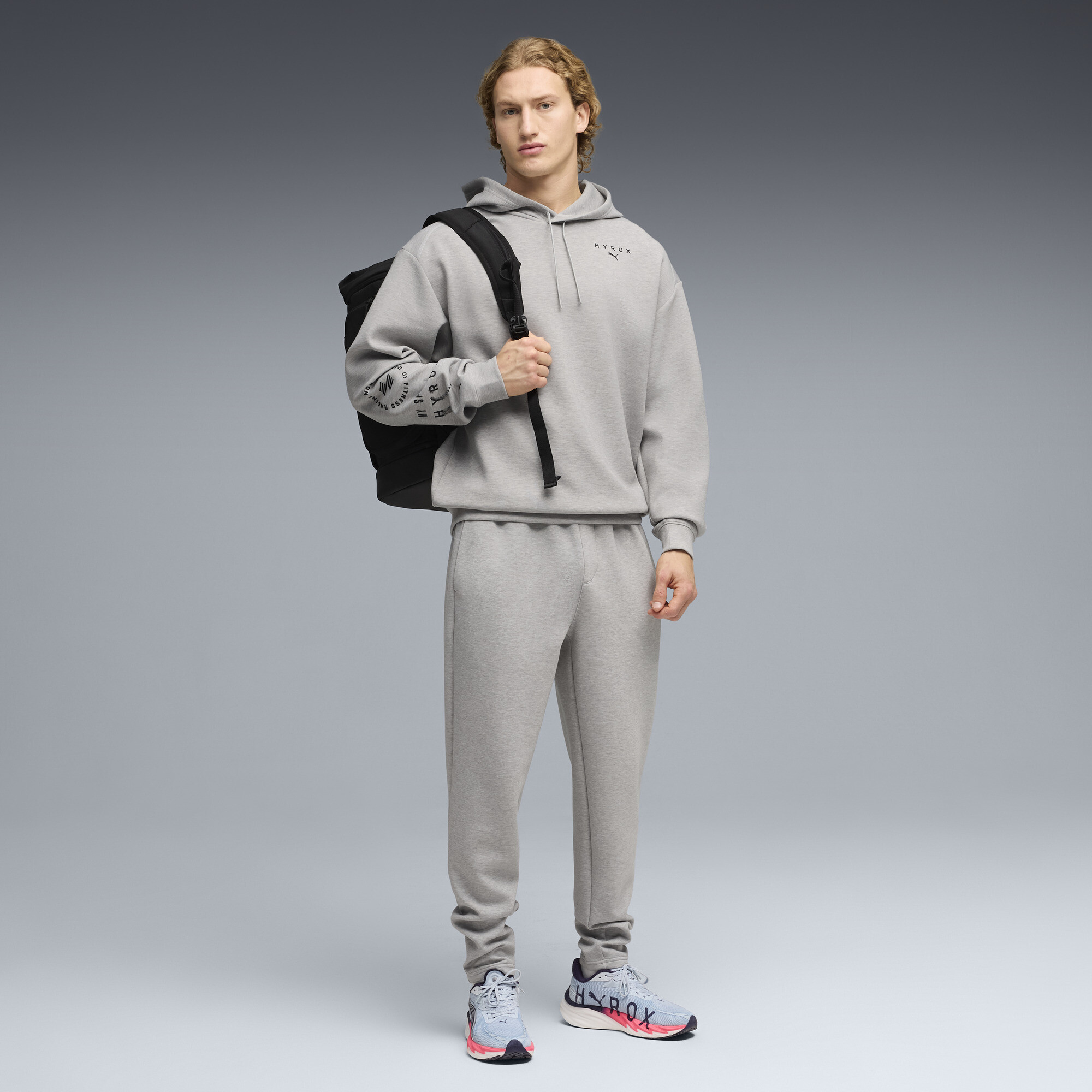 PUMA x HYROX CLOUDSPUN hoodie voor Heren, Grijs, Maat 4XL thumbnail 4