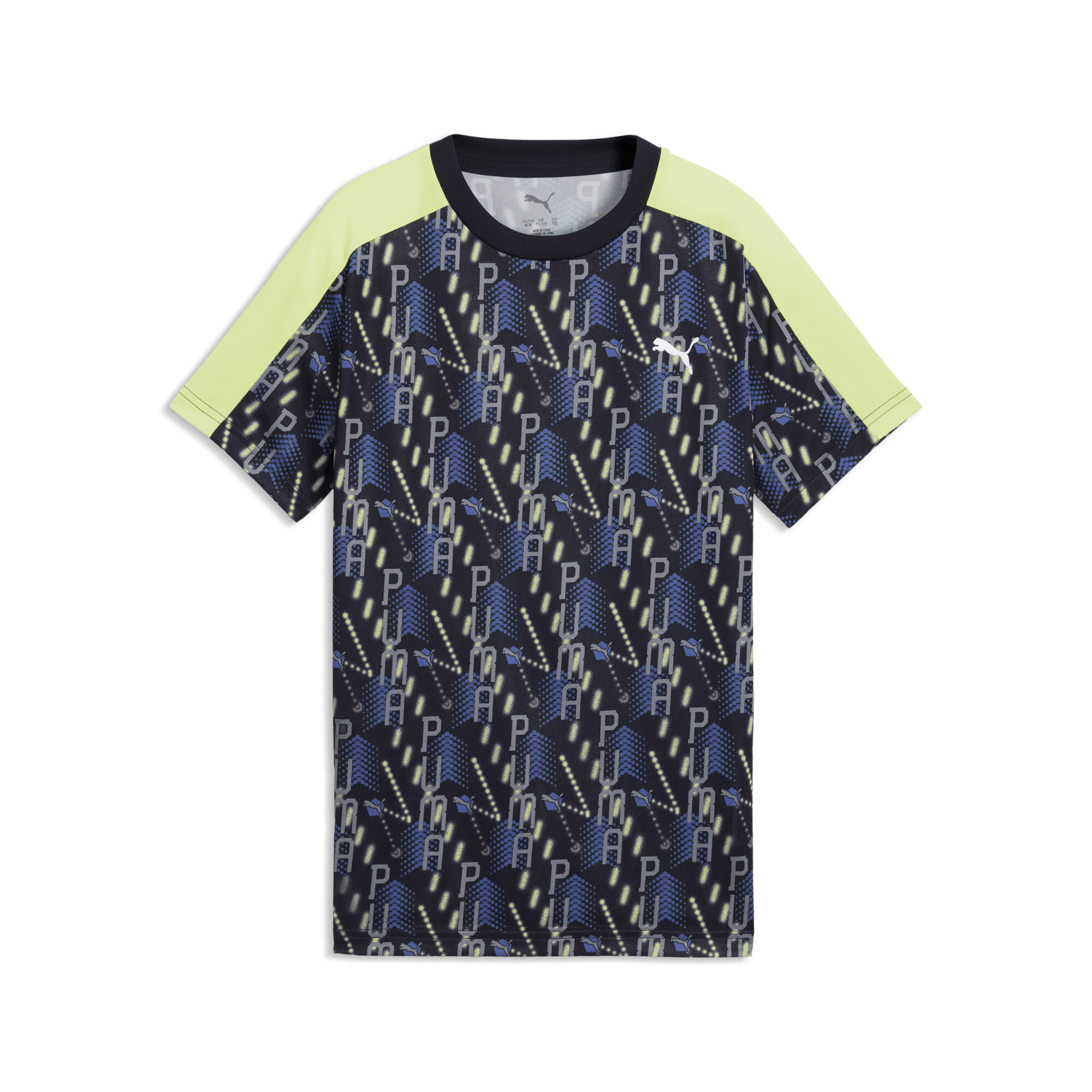 PUMA Essentials Training T-shirt met opdruk voor Heren, Blauw, Maat 11-12Y