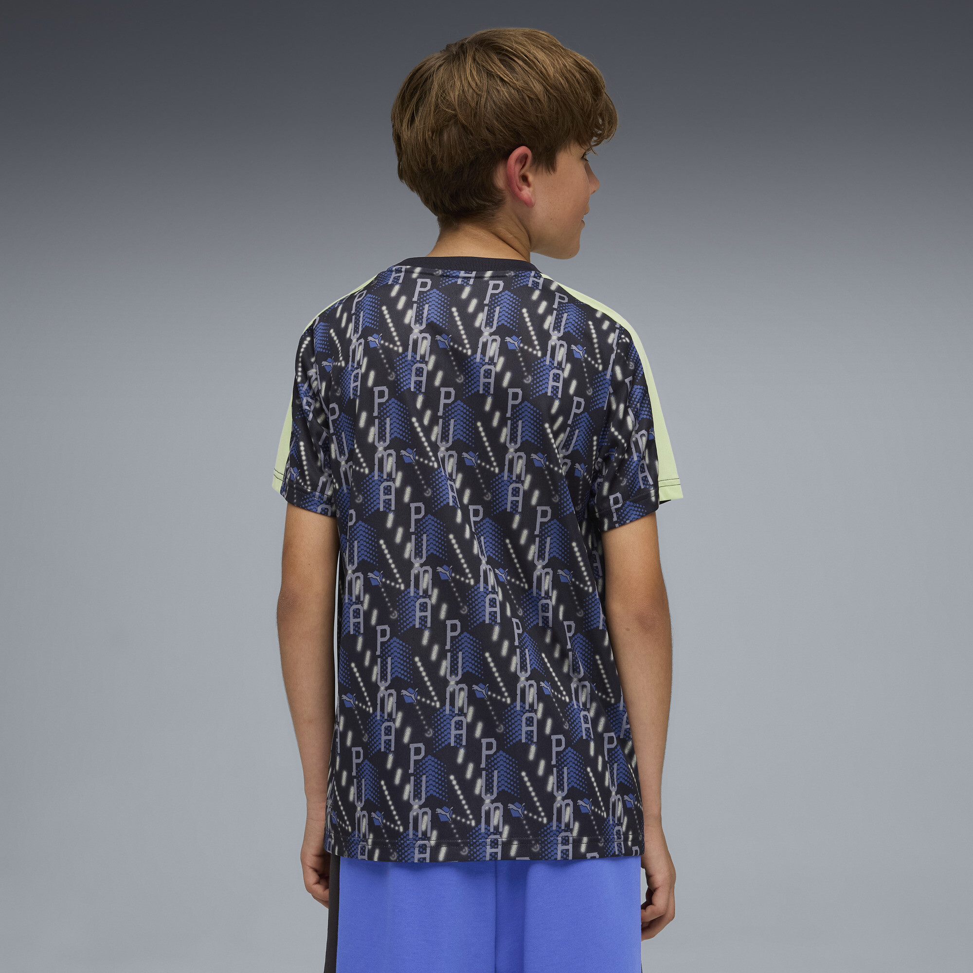 PUMA Essentials Training T-shirt met opdruk voor Heren, Blauw, Maat 11-12Y thumbnail 3