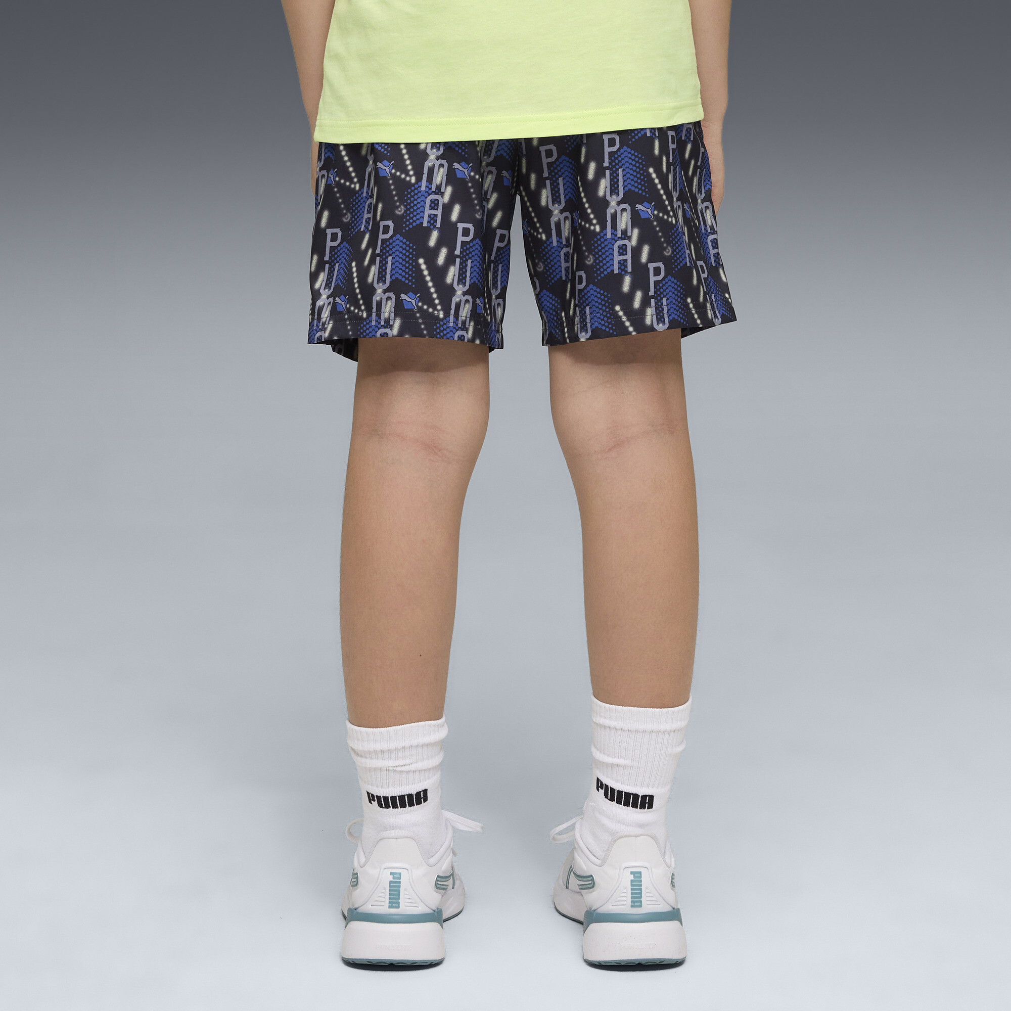 PUMA Essentials Training geweven short met print voor Heren, Blauw, Maat 5-6Y thumbnail 5