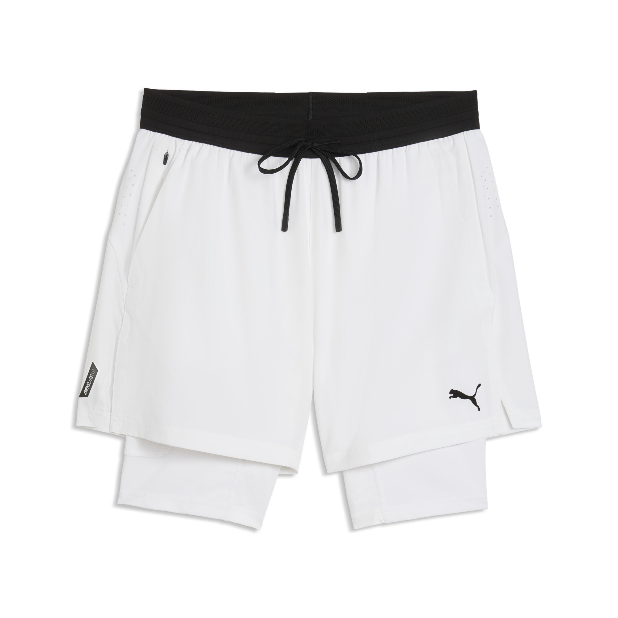 PUMA PWRMODE 2-in-1 stretch geweven short voor Heren, Wit, Maat M