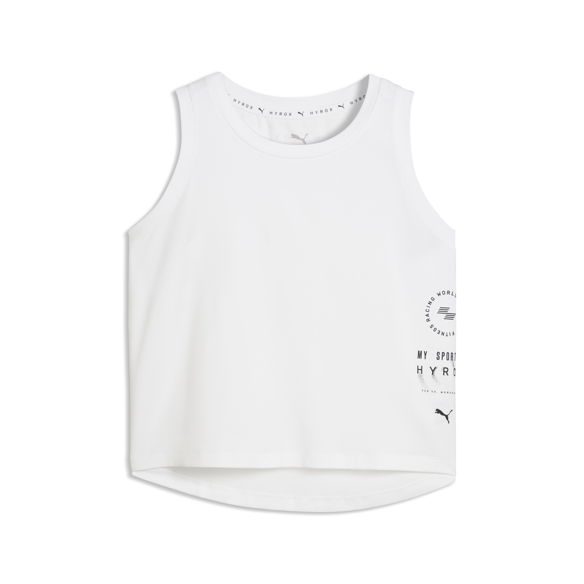 PUMA x HYROX CLOUDSPUN ThermoAdapt korte tanktop voor Dames, Wit, Maat XXS thumbnail 3