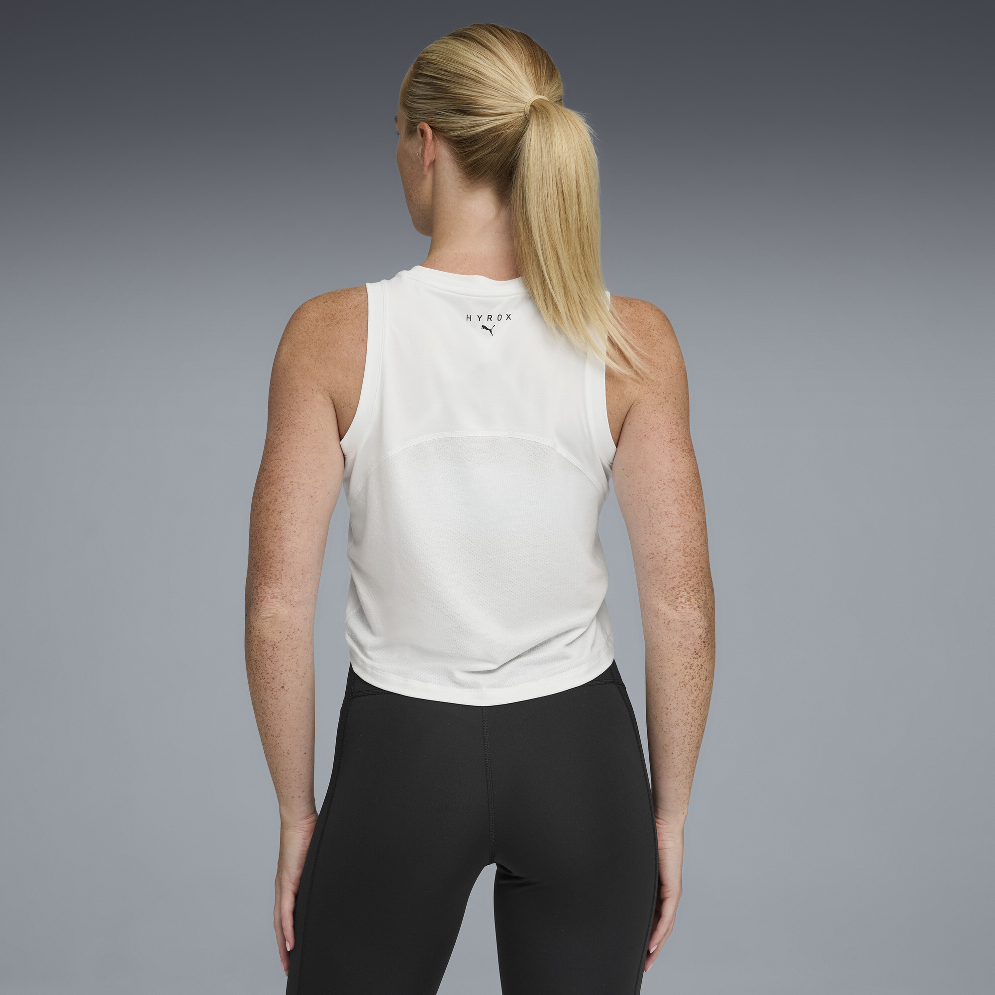 PUMA x HYROX CLOUDSPUN ThermoAdapt korte tanktop voor Dames, Wit, Maat XXS thumbnail 5