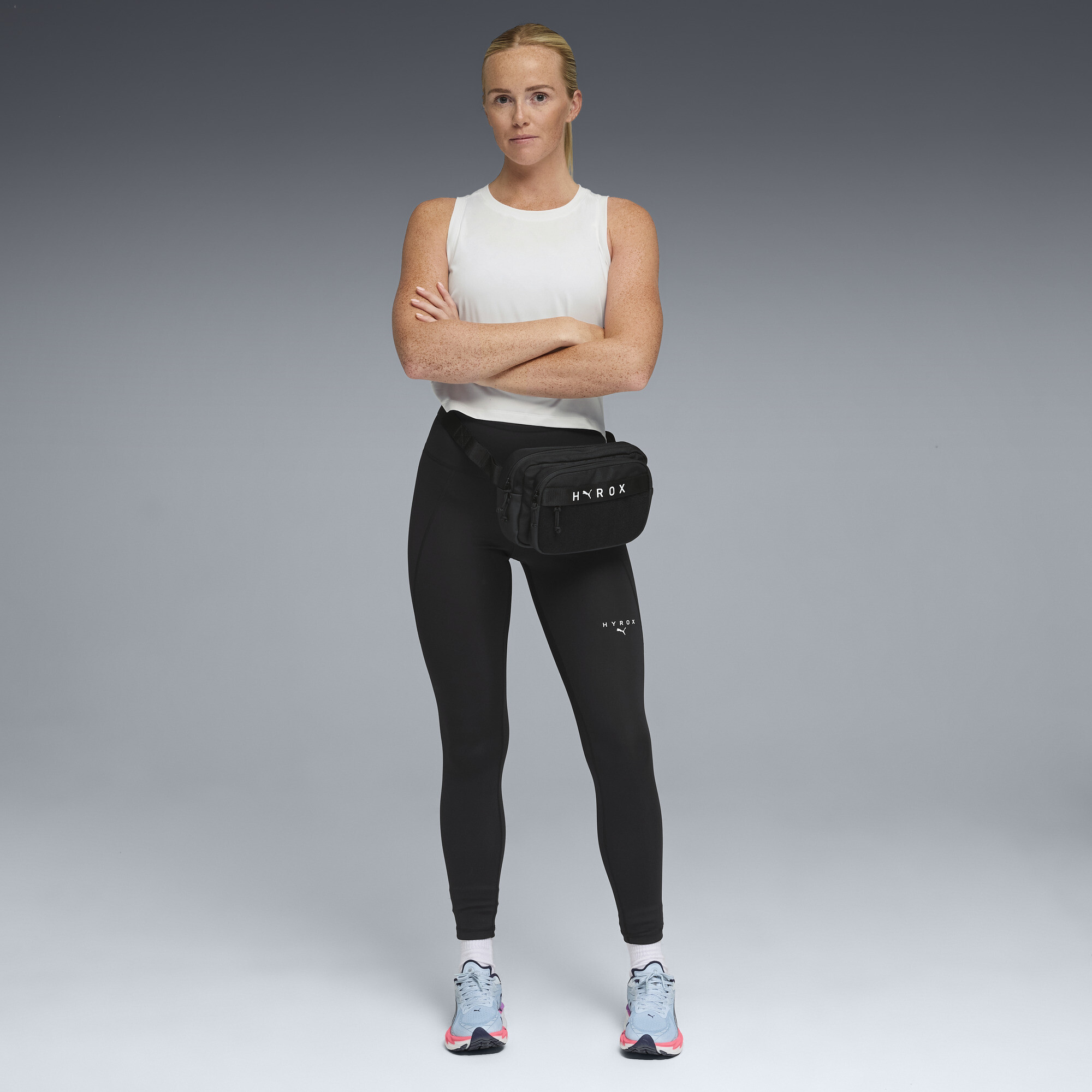 PUMA x HYROX CLOUDSPUN ThermoAdapt korte tanktop voor Dames, Wit, Maat XXS thumbnail 4