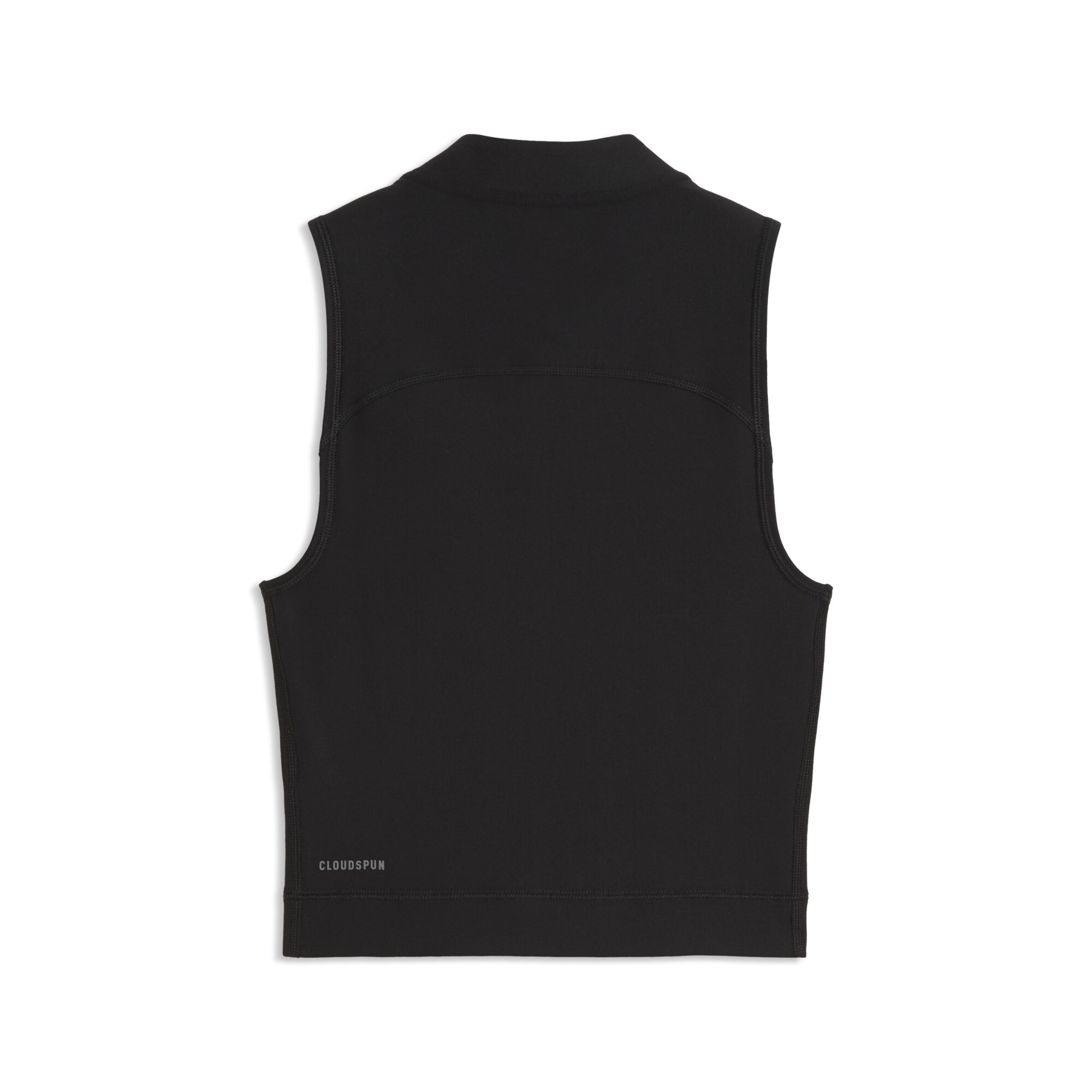 PUMA CLOUDSPUN tanktop met kwartrits voor Dames, Zwart, Maat S thumbnail 2